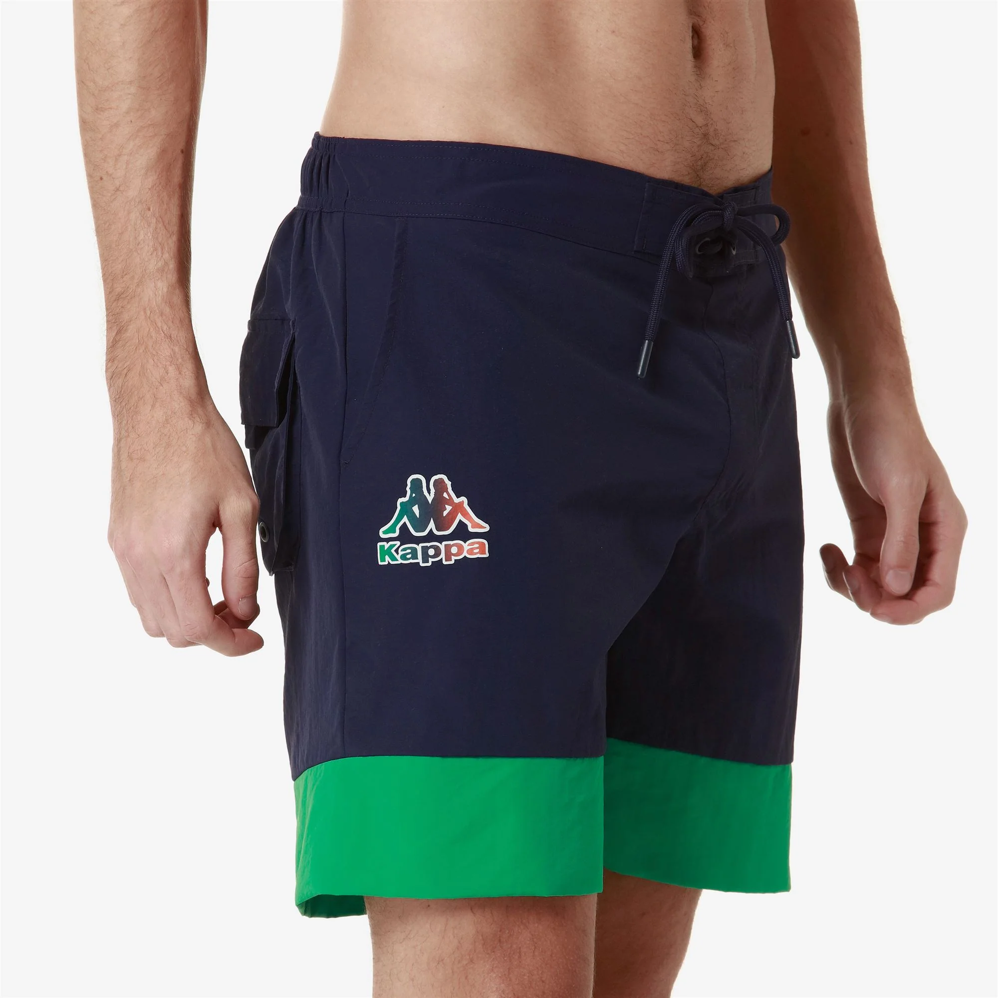 LOGO FUXOM - Bathing Suits - Swimming Trunks - Man - BLUE MEDIEVAL-GREEN BLARNEY - Image 3