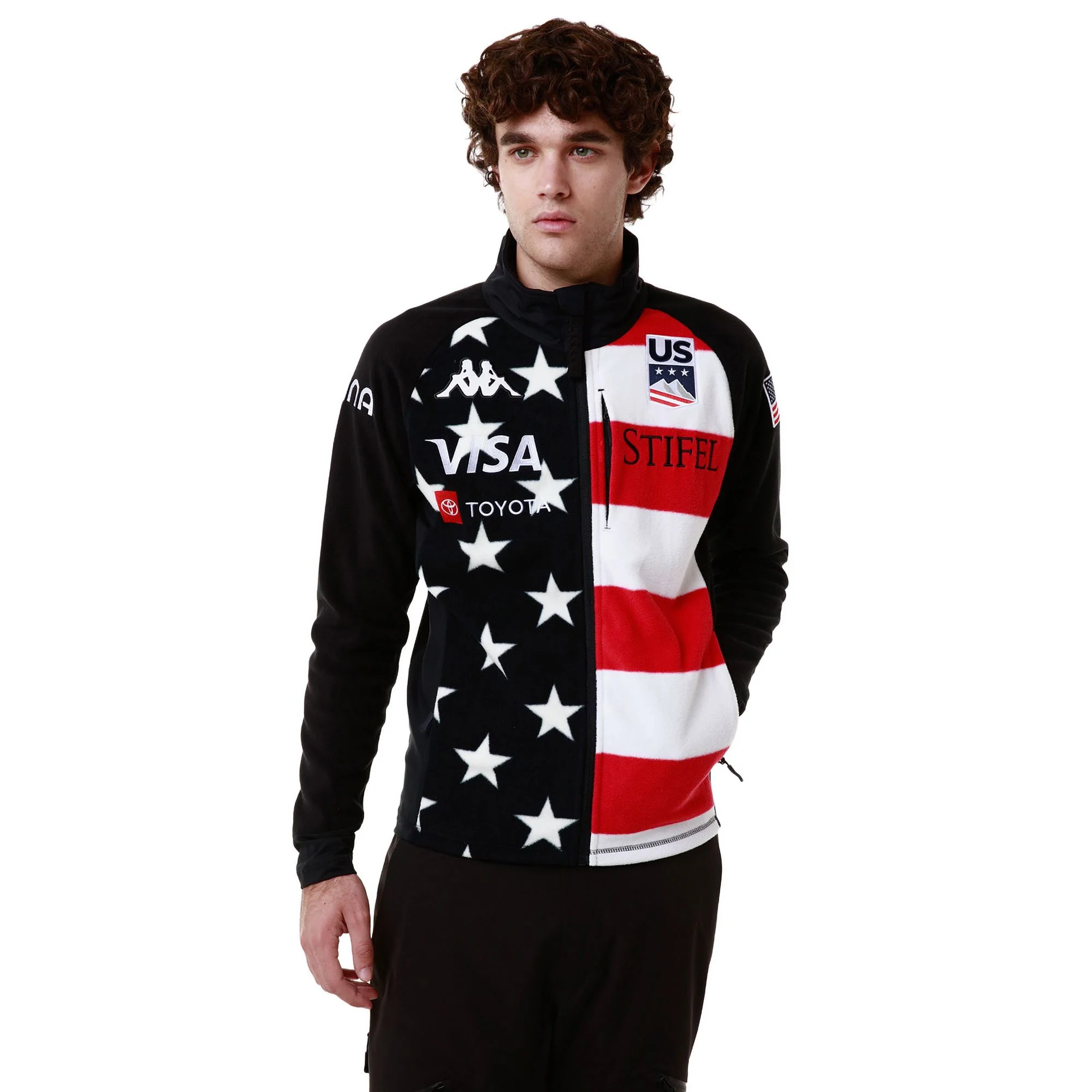 6CENTO 687G US - Fleece - Jacket - Man - BLUE DK NAVY-WHITE MILK-RED-BLUE DK - Image 5