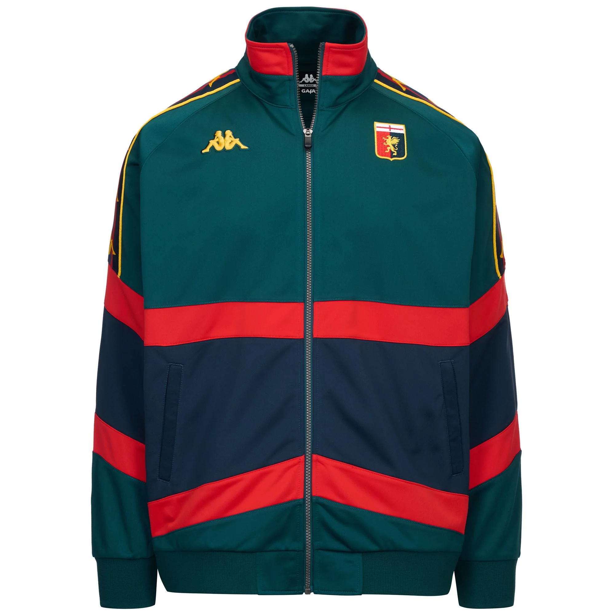 ANTEMI GENOA - Fleece - Jacket - Man - GREEN PETROL-RED BLAZE-BLUE DK-YELLOW DANDELION