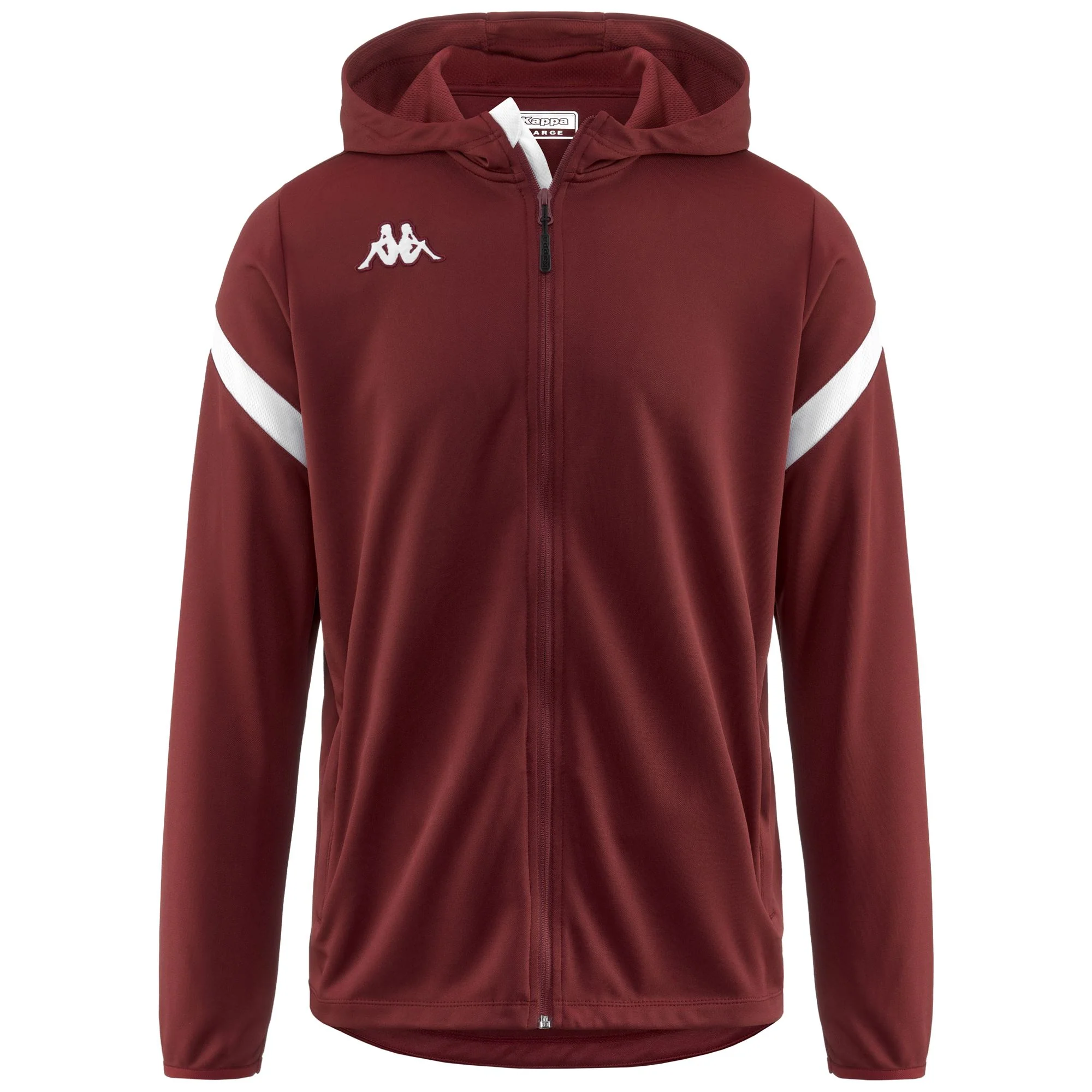 KAPPA4FOOTBALL DOLVE - Fleece - Hoodie Full Zip - Man - RED GRANATA-WHITE