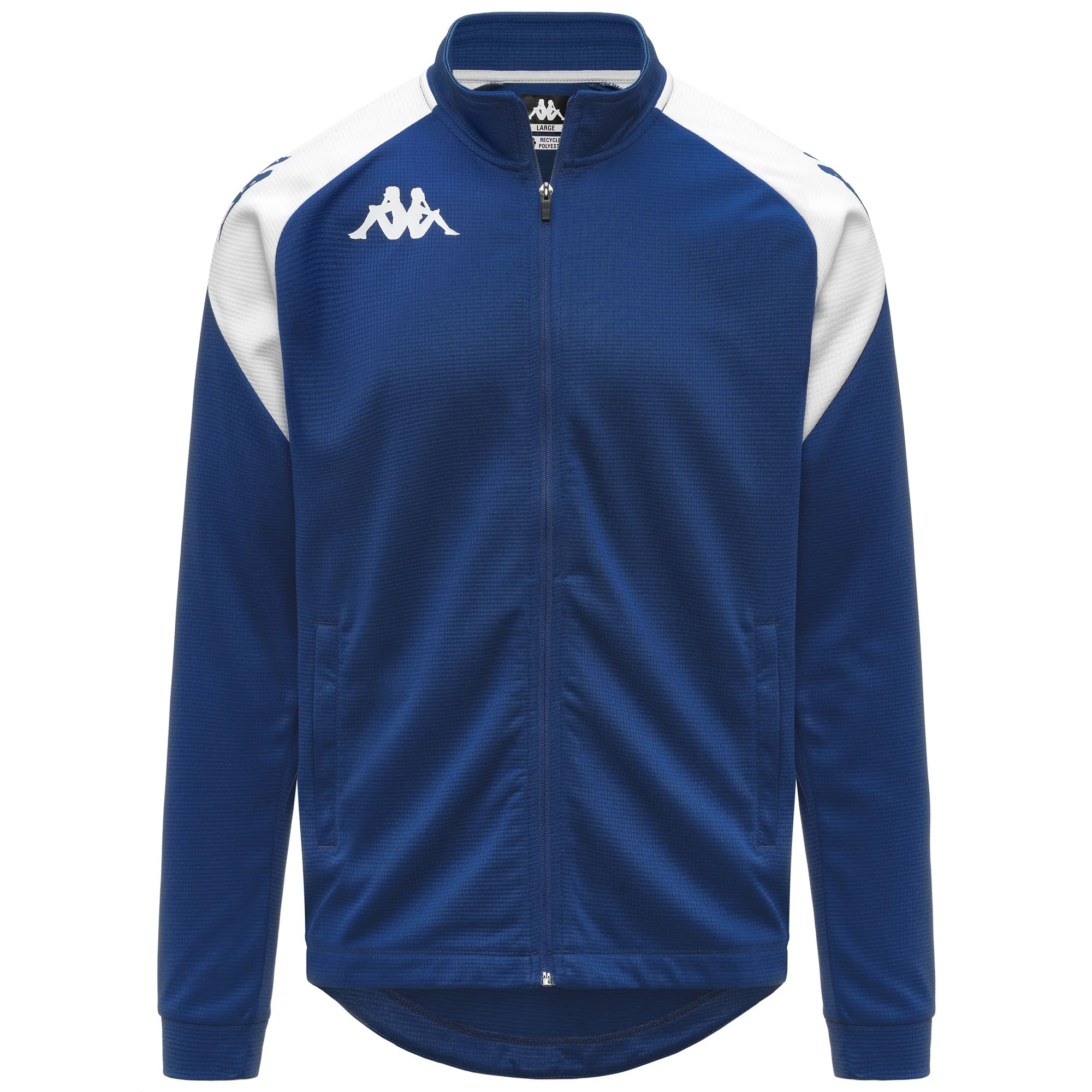 KAPPA4FOOTBALL   LENNO - Fleece - Jacket - Man - BLUE SAPPHIRE-WHITE
