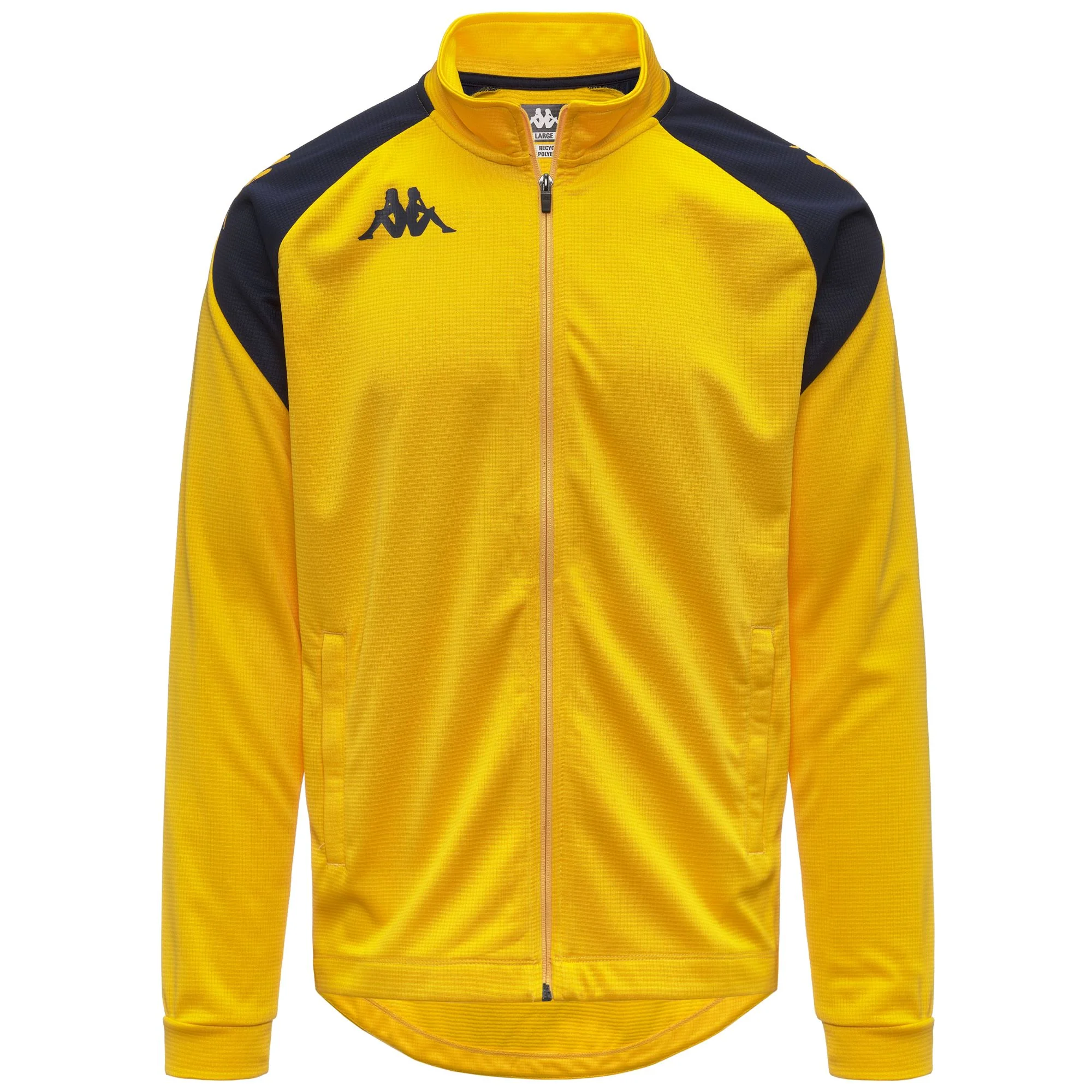 KAPPA4FOOTBALL LENNO - Fleece - Jacket - Man - YELLOW CHROME-BLUE MARINE