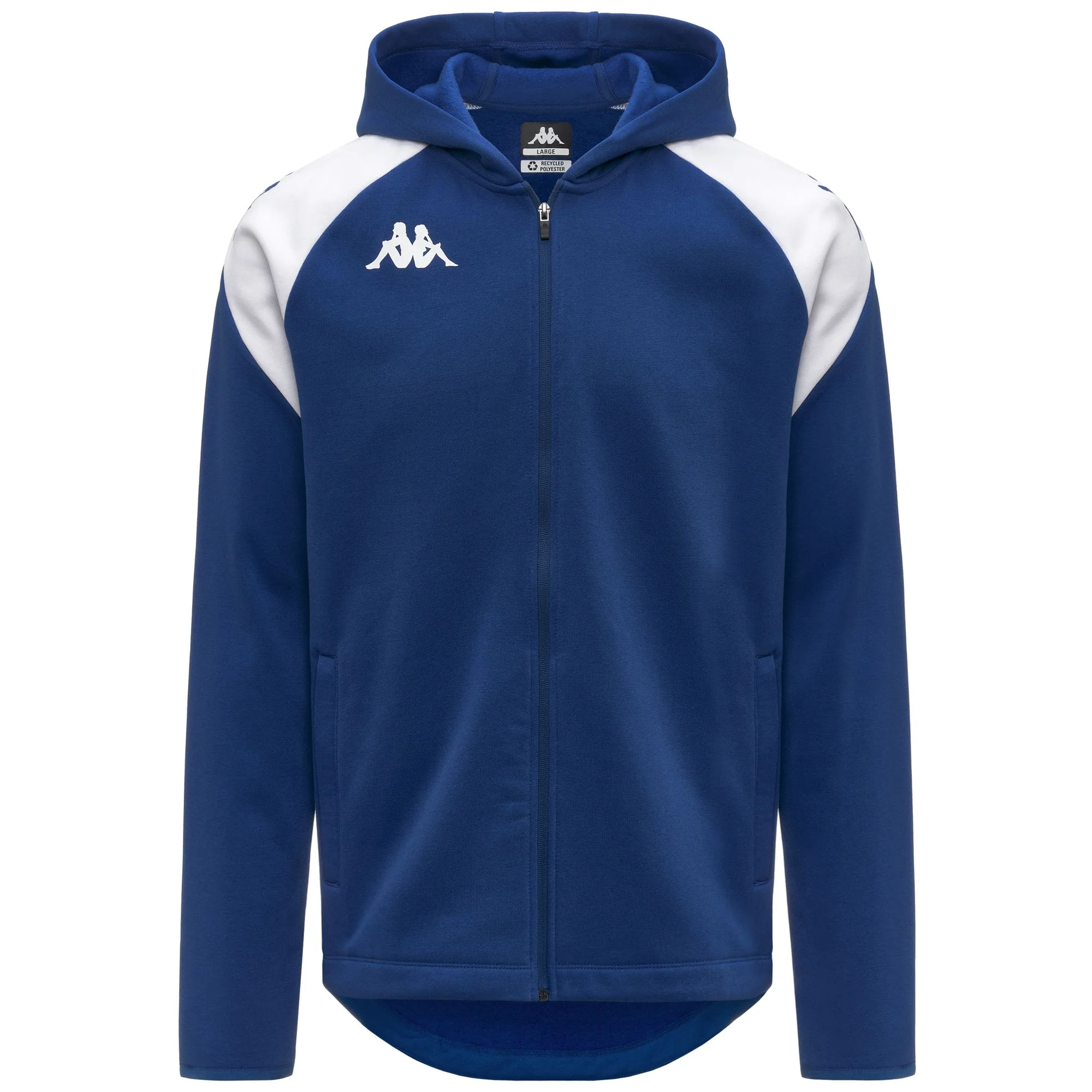 KAPPA4FOOTBALL LIANTOZI - Fleece - Hoodie Full Zip - Man - BLUE SAPPHIRE-WHITE