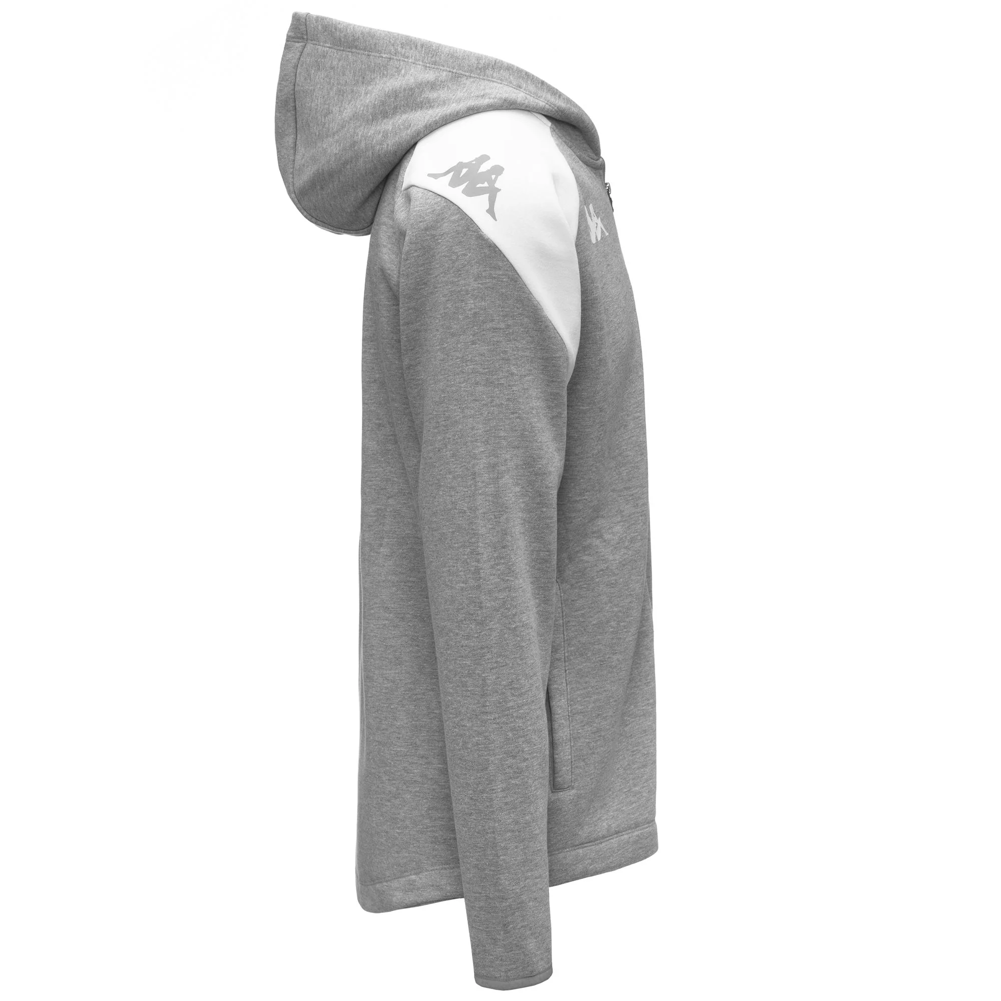 KAPPA4FOOTBALL LIANTOZI - Fleece - Hoodie Full Zip - Man - GREY MELANGE-WHITE - Image 2