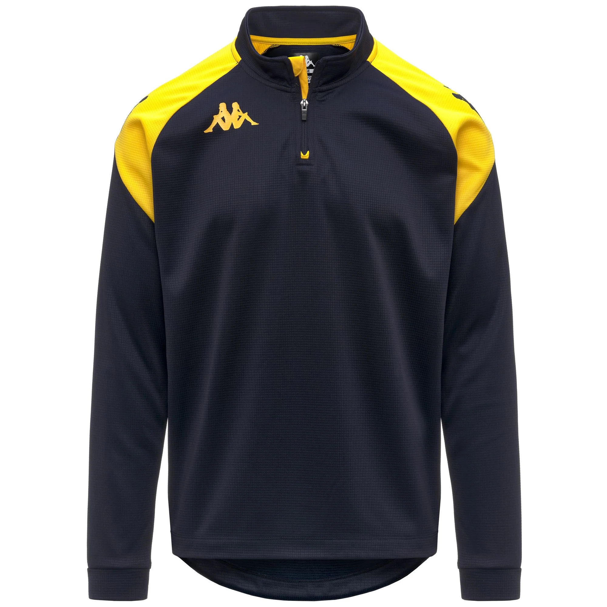 KAPPA4FOOTBALL LOVATO - Fleece - Jumper - Man - BLUE MARINE-YELLOW CHROME