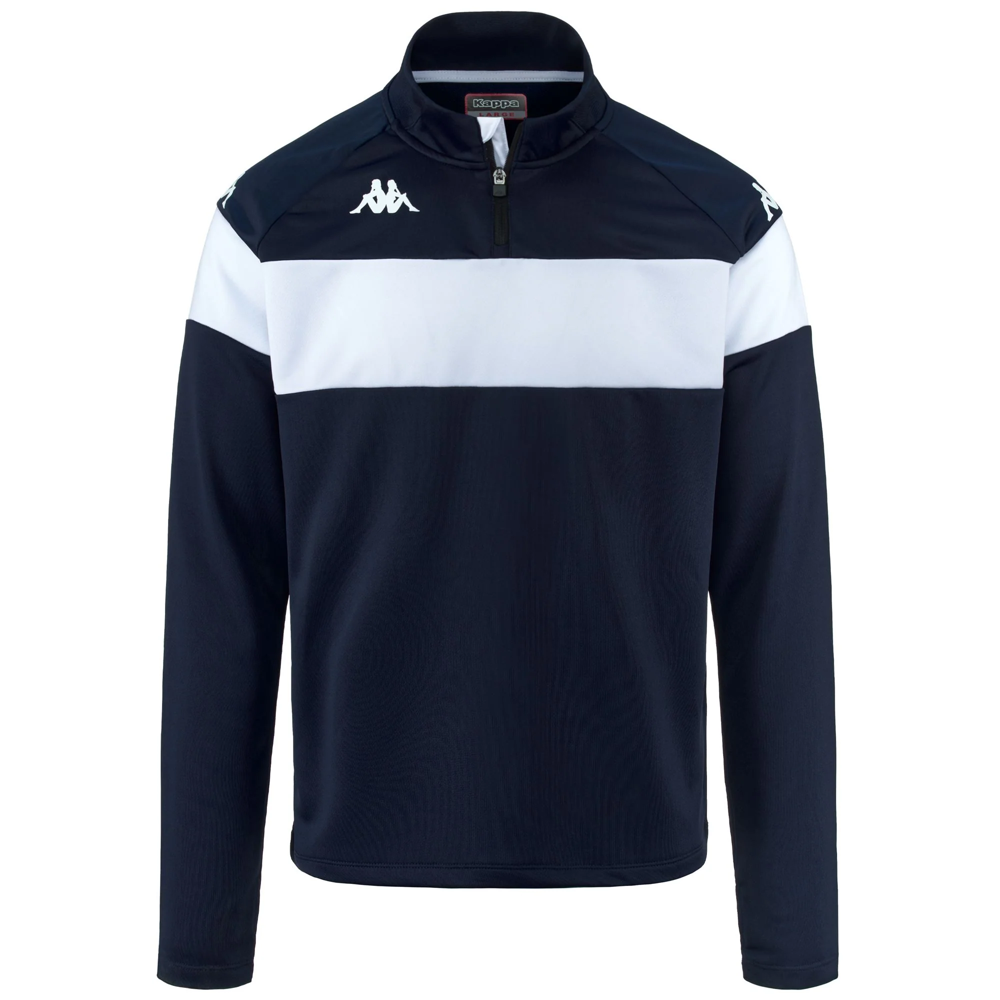 KAPPA4FOOTBALL DOVARE - Fleece - Jumper - Man - BLUE MARINE-WHITE