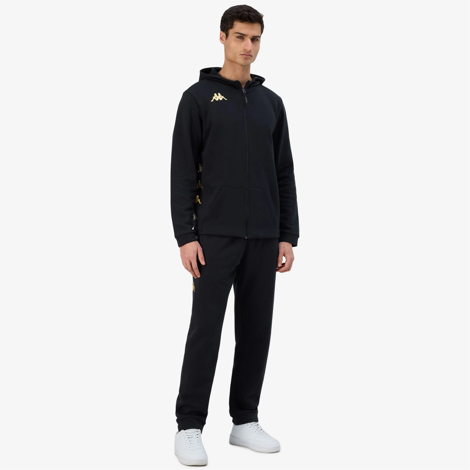 KAPPA4FOOTBALL GIORDIZI - Fleece - Hoodie Full Zip - Man - BLACK