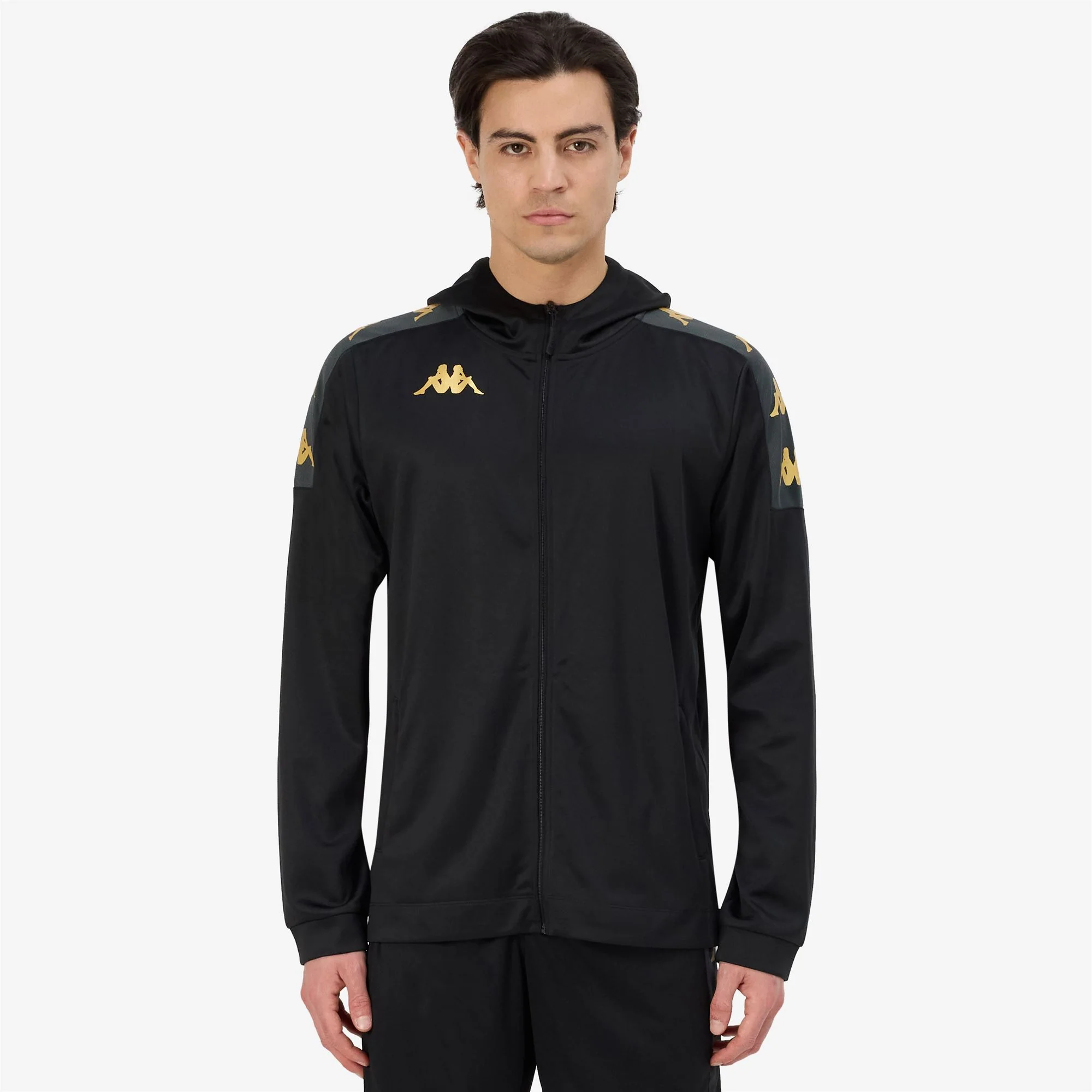 KAPPA4FOOTBALL GREVOLO - Fleece - Hoodie Full Zip - Man - BLACK-GREY DK - Image 5