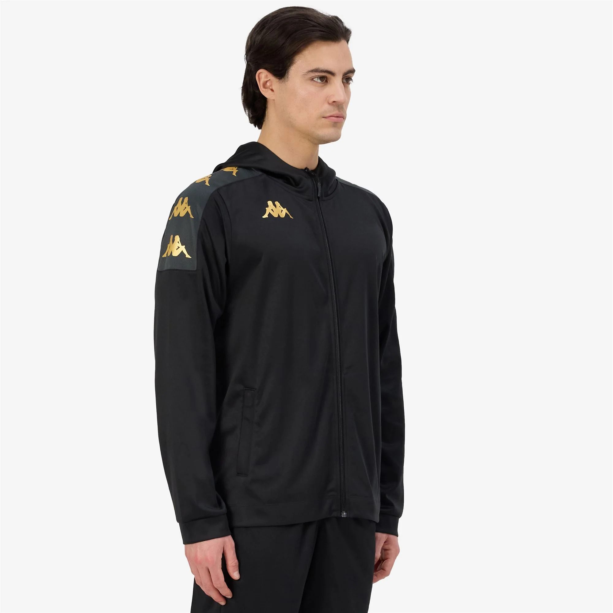 KAPPA4FOOTBALL GREVOLO - Fleece - Hoodie Full Zip - Man - BLACK-GREY DK - Image 6