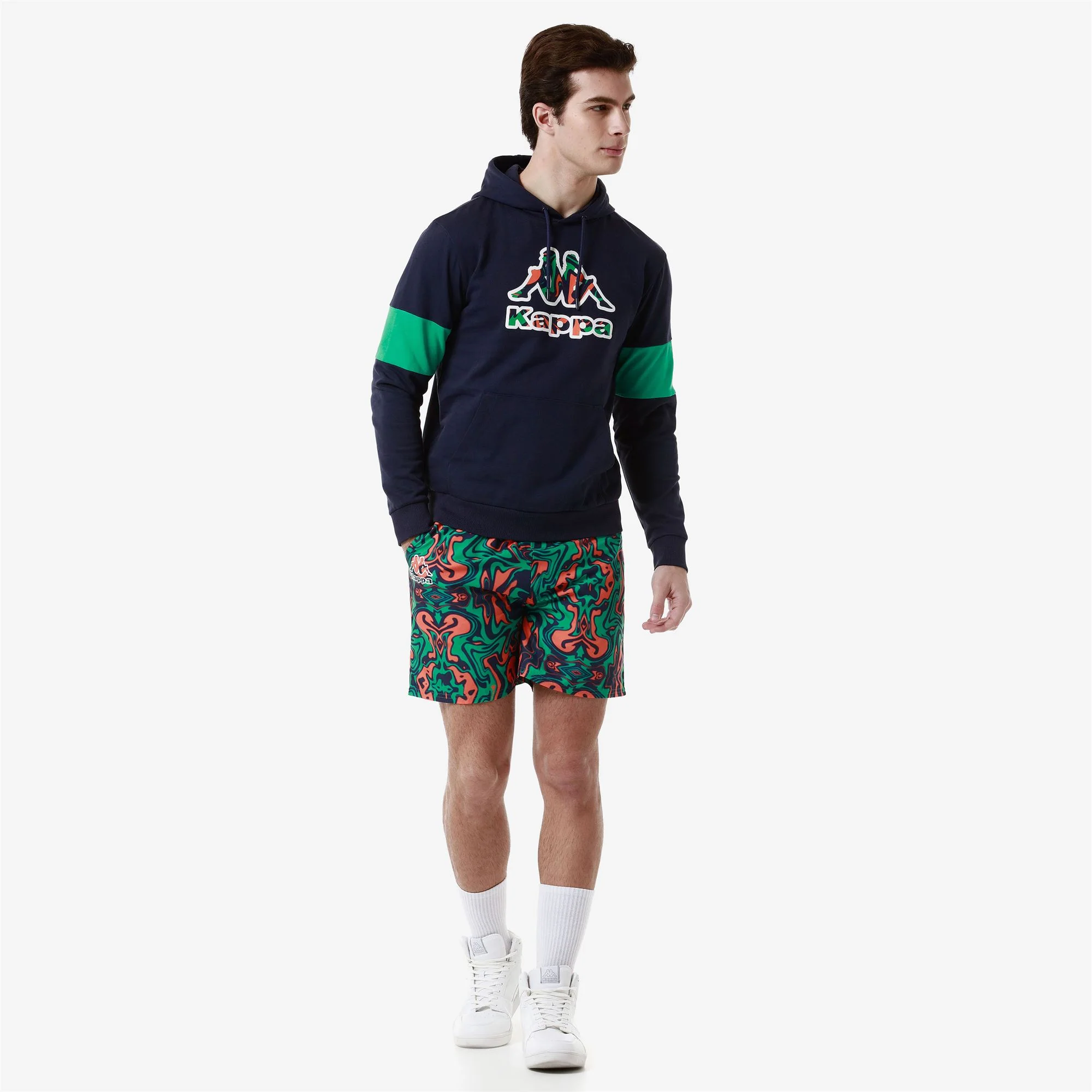 LOGO FROFIO - Fleece - Jumper - Man - BLUE MEDIEVAL-GREEN BLARNEY