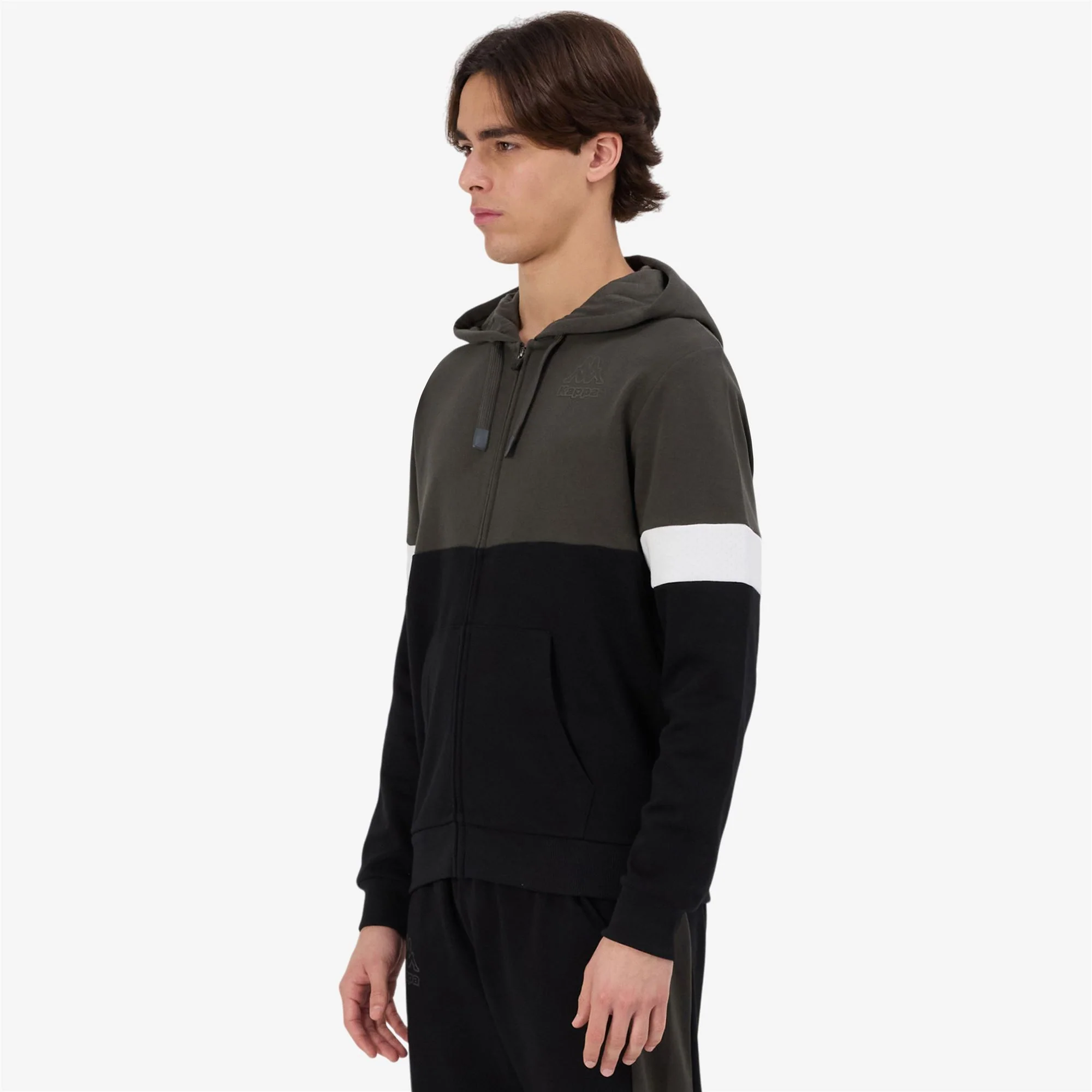 LOGO GRELO - Fleece - Jacket - Man - BLACK-BLACK BROWNISH PINO-WHITE - Image 6