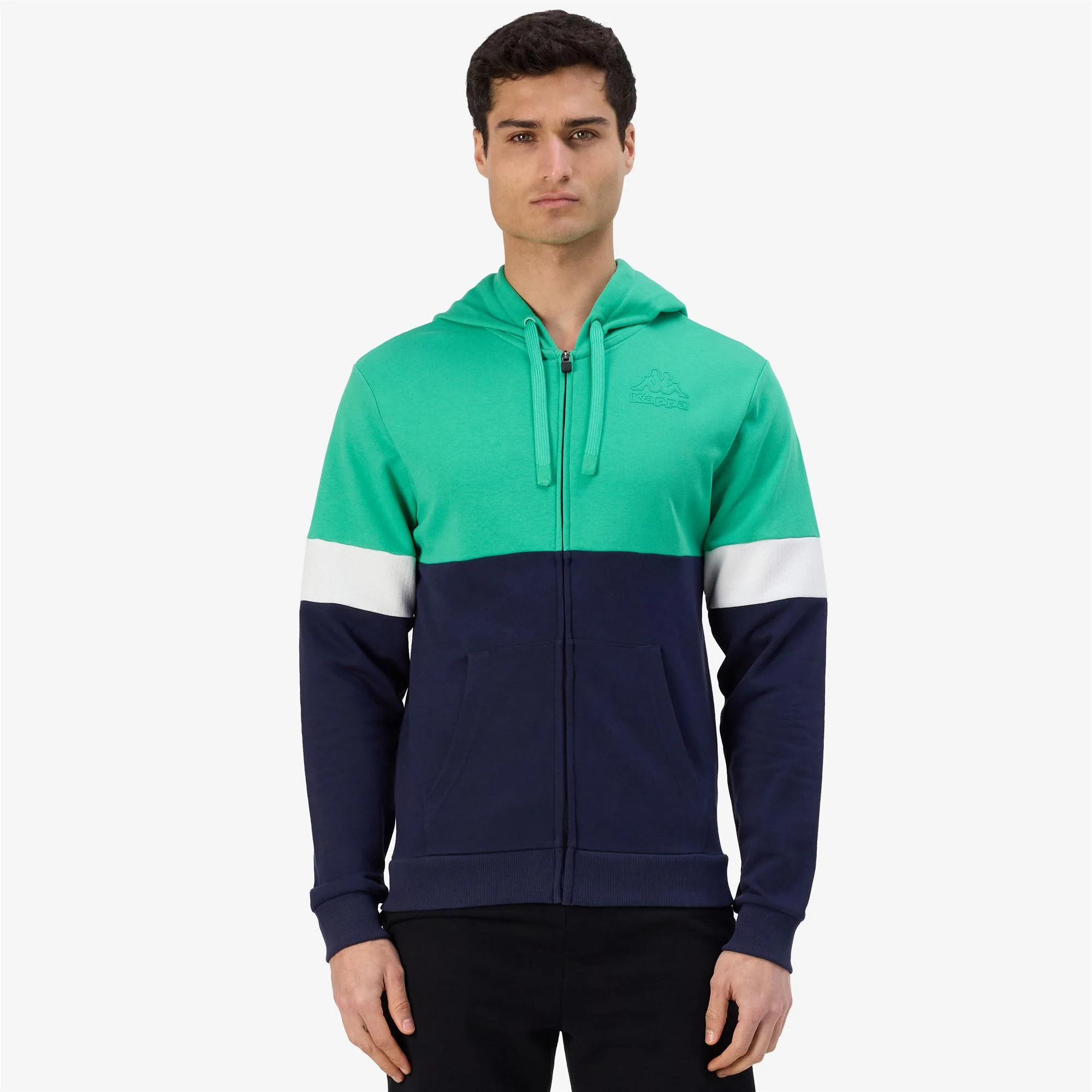 LOGO GRELO - Fleece - Jacket - Man - BLUE MARINE-GREEN BLARNEY-WHITE - Image 4