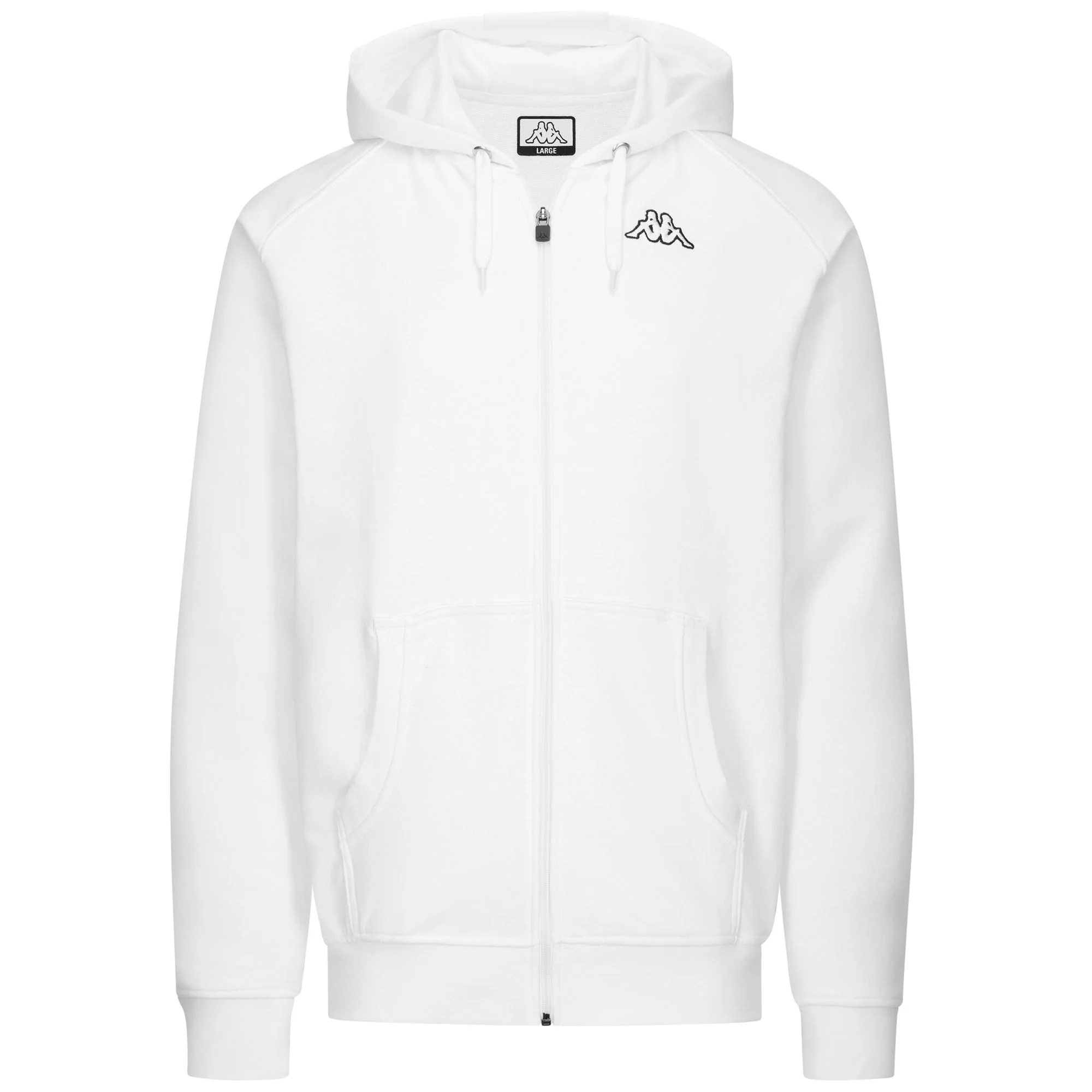 LOGO JACKUS SLIM - Fleece - Hoodie Full Zip - Man - WHITE