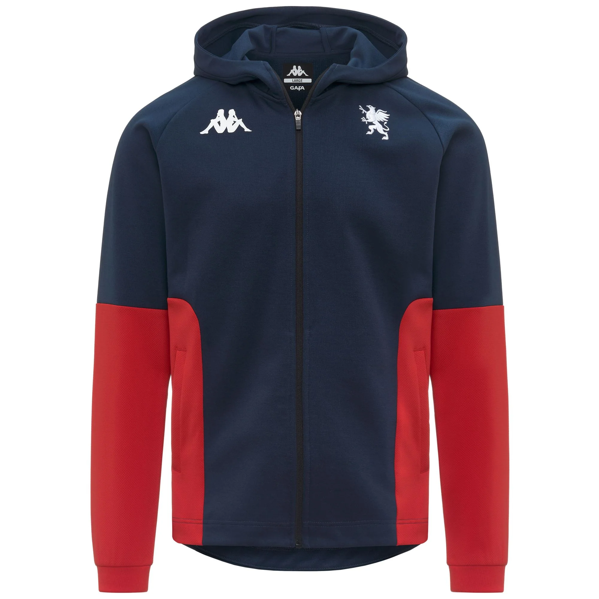 MEQUO GENOA - Fleece - Jacket - Man - BLUE DK-RED BLAZE