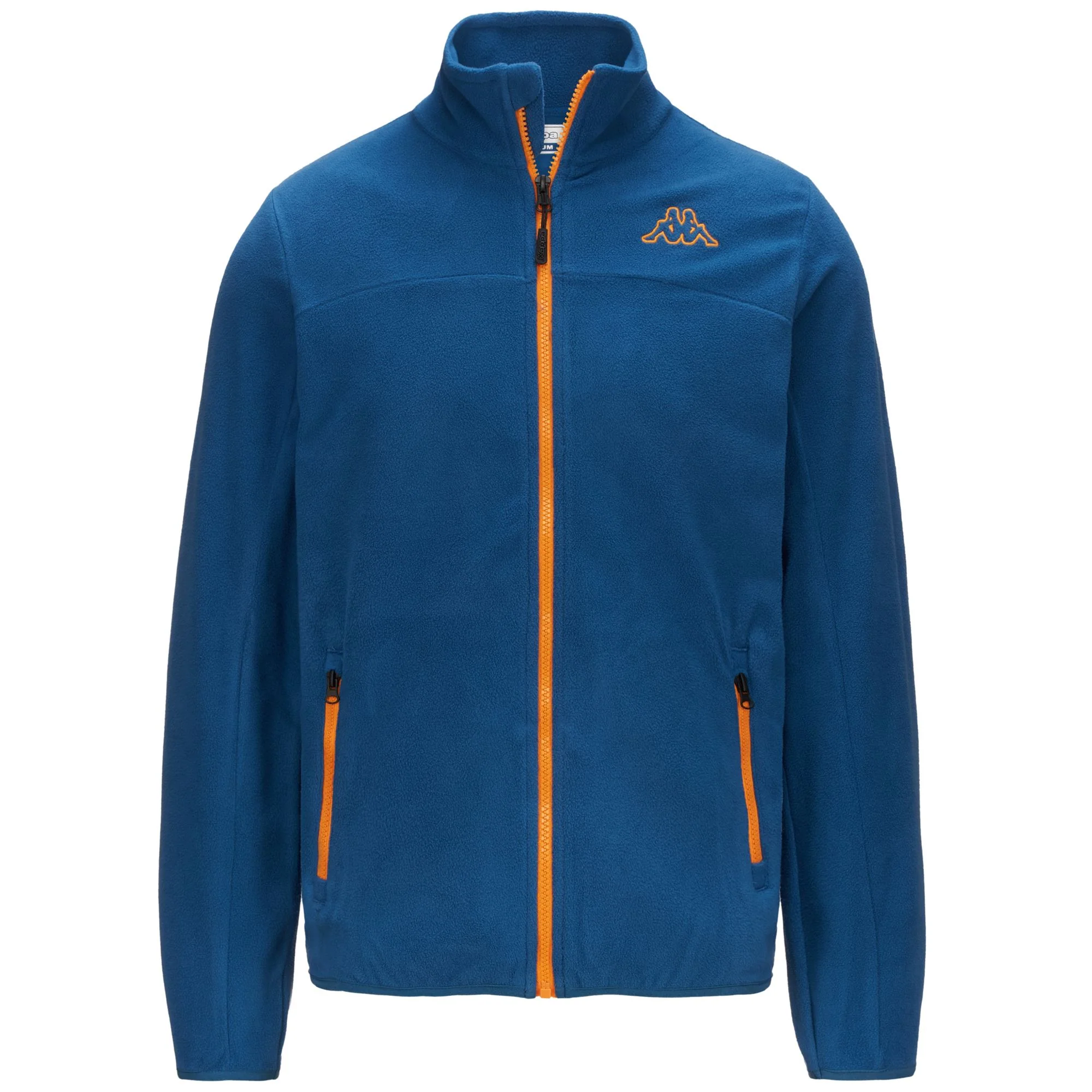 LOGO WIND - Fleece - Jacket - Man - BLUE STELLAR-ORANGE
