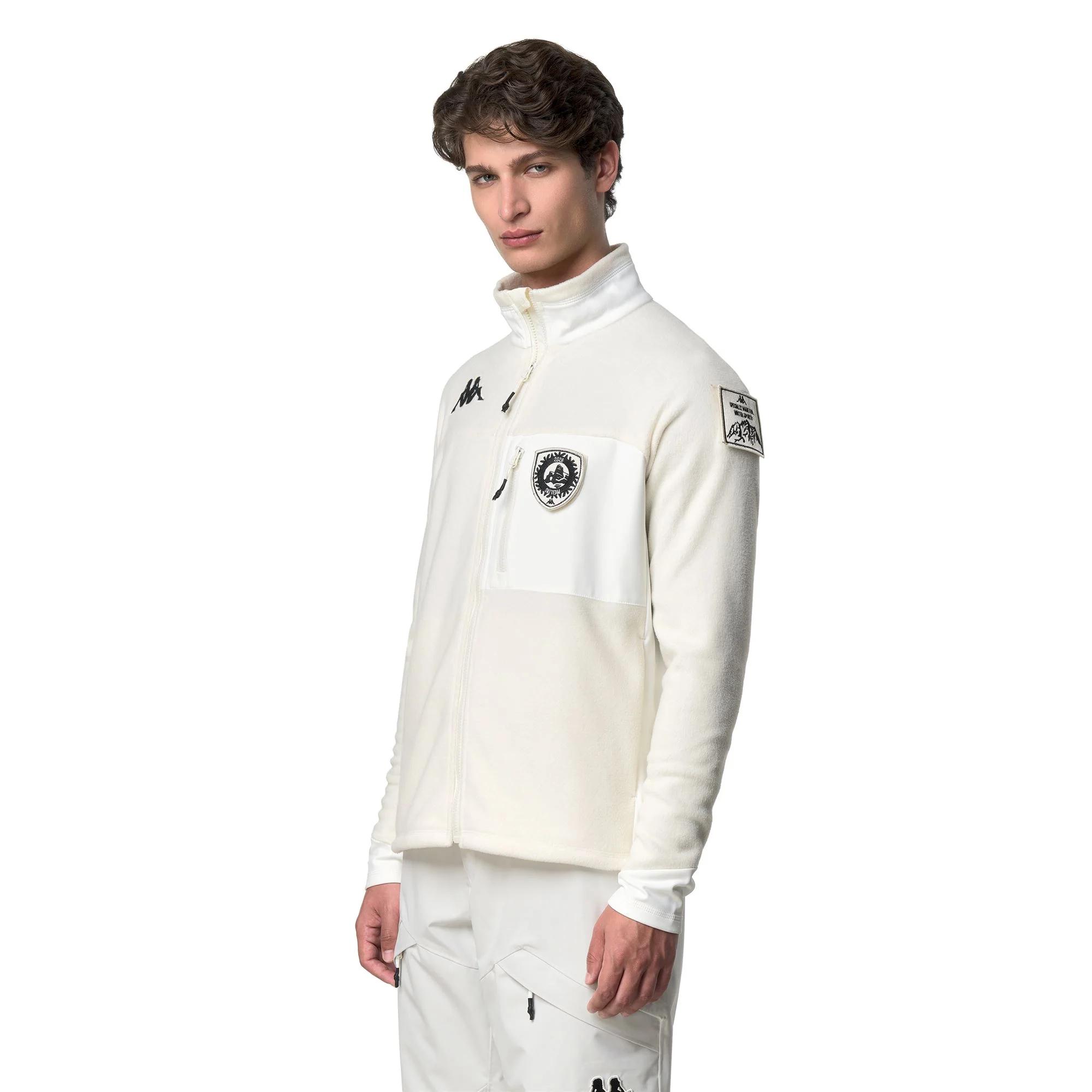 672 PREMIUM - Fleece - Jacket - Unisex - White Coconut-Black