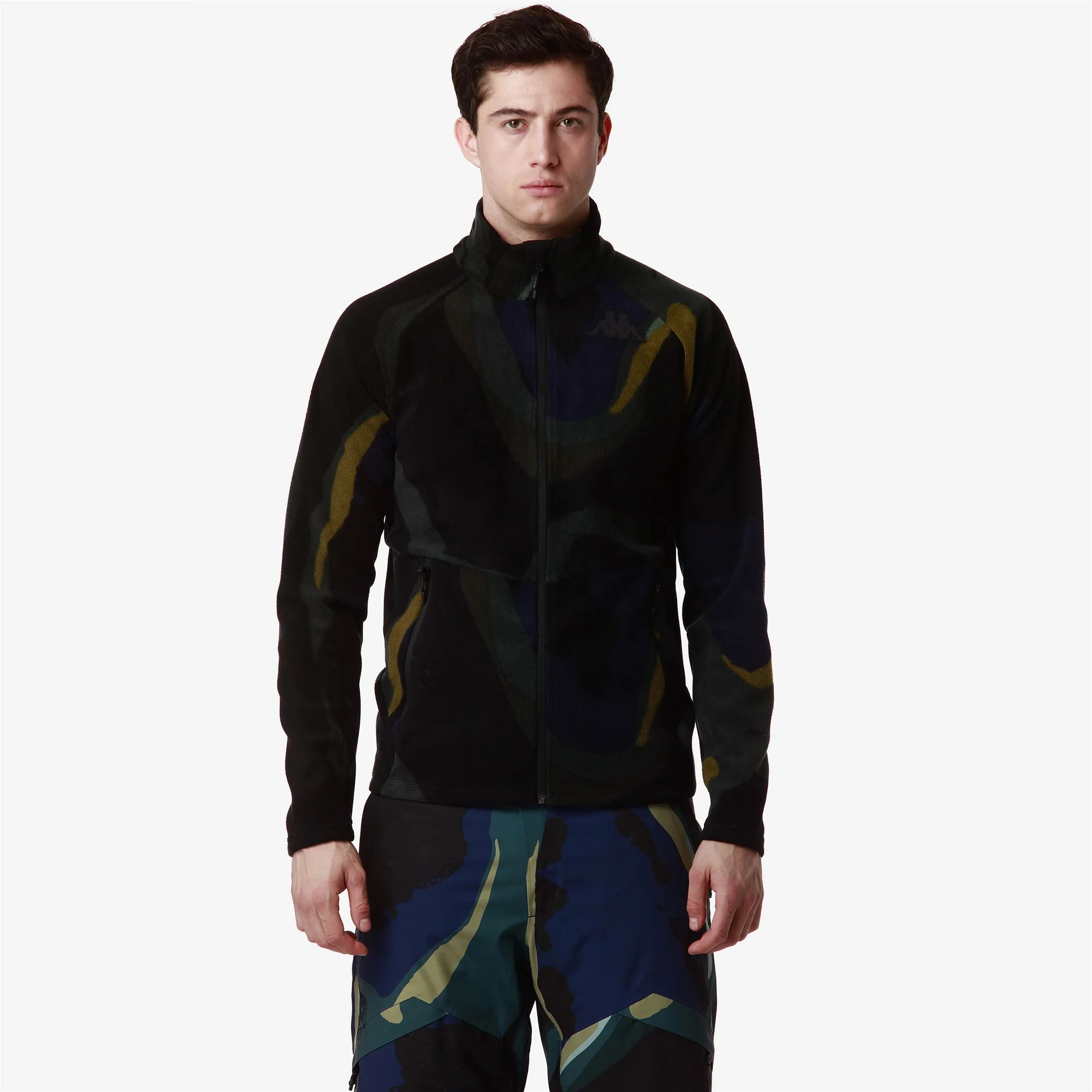 8CENTO 818FZG - Fleece - Jacket - Unisex - BLUE CAVERN-GREEN PONDEROSA-BLACK - Image 4