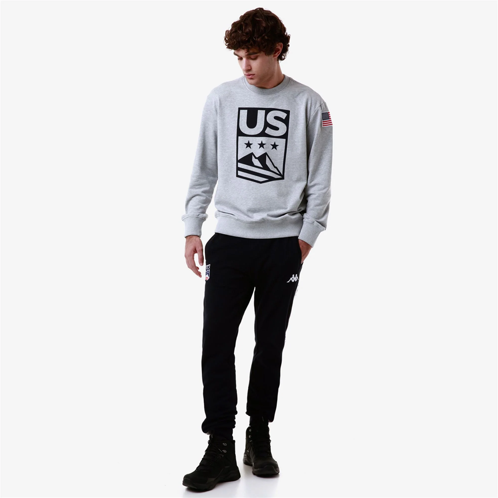 UTAHI 2 US - Fleece - Jumper - Unisex - GREY MD-WHITE-MELANGE
