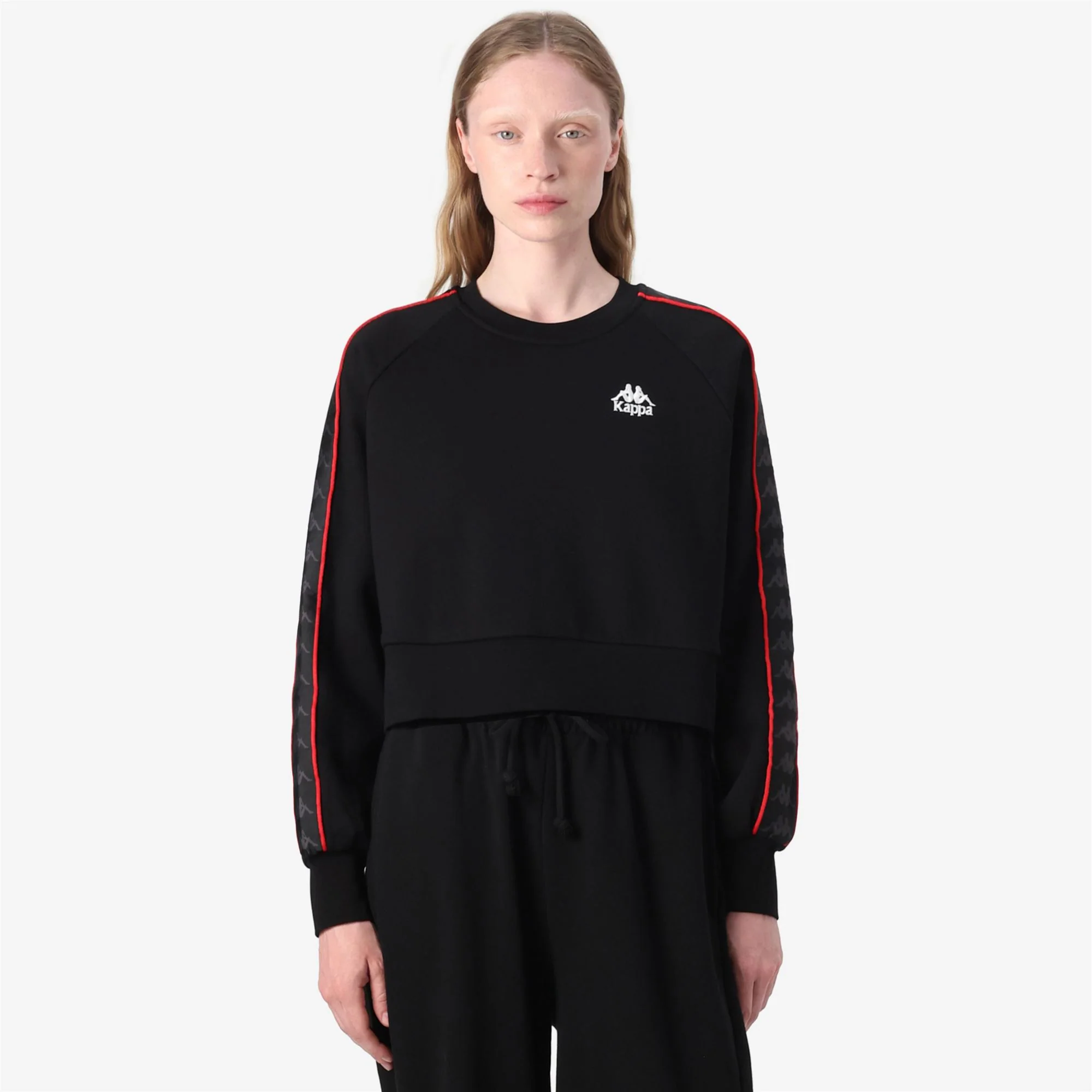 222 BANDA MARBELLA 2 - Fleece - Jumper - Woman - BLACK-RED RACING-WHITE - Image 4