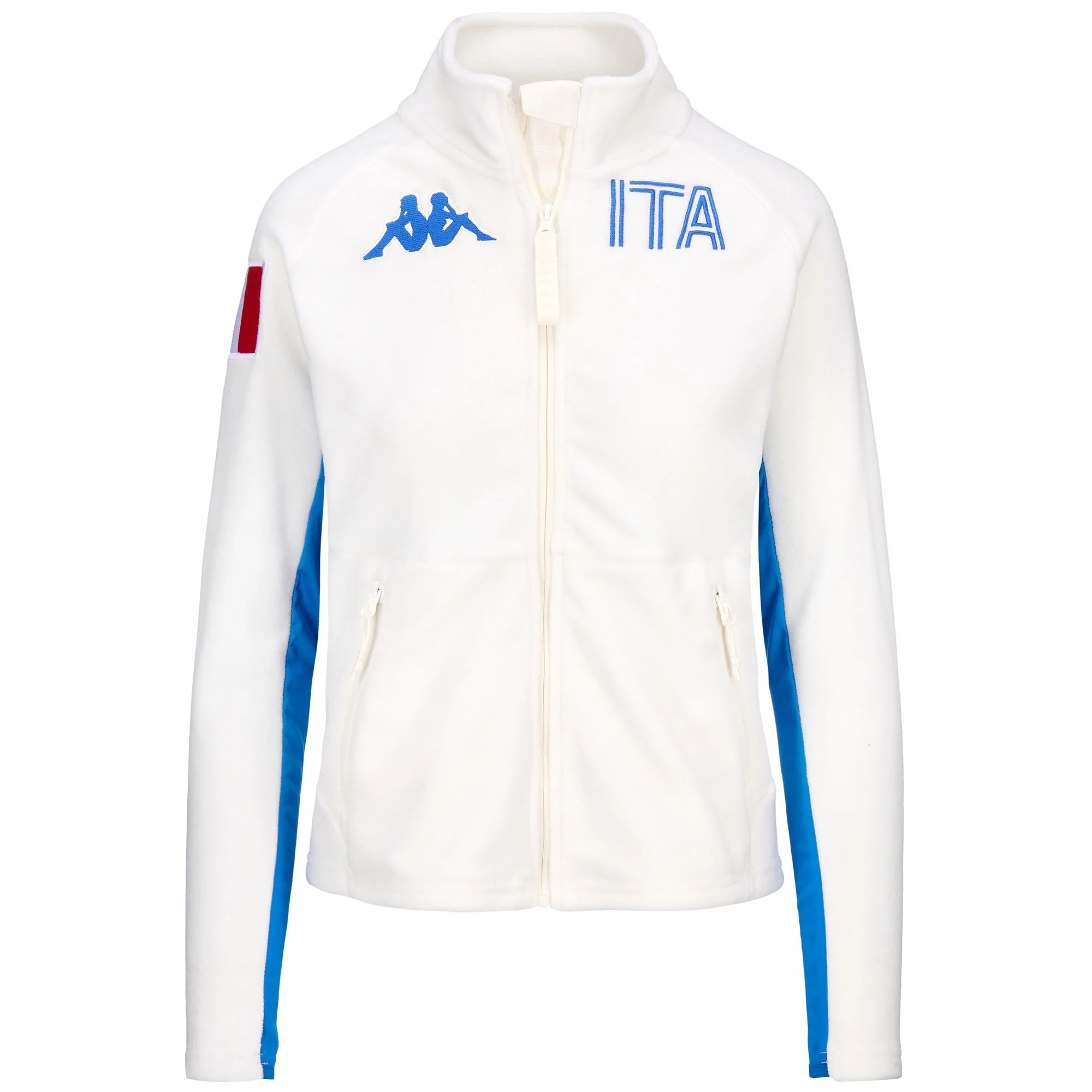 6CENTO 688 ITA - Fleece - Jacket - Woman - WHITE COCONUT-BLUE BRILLIANT