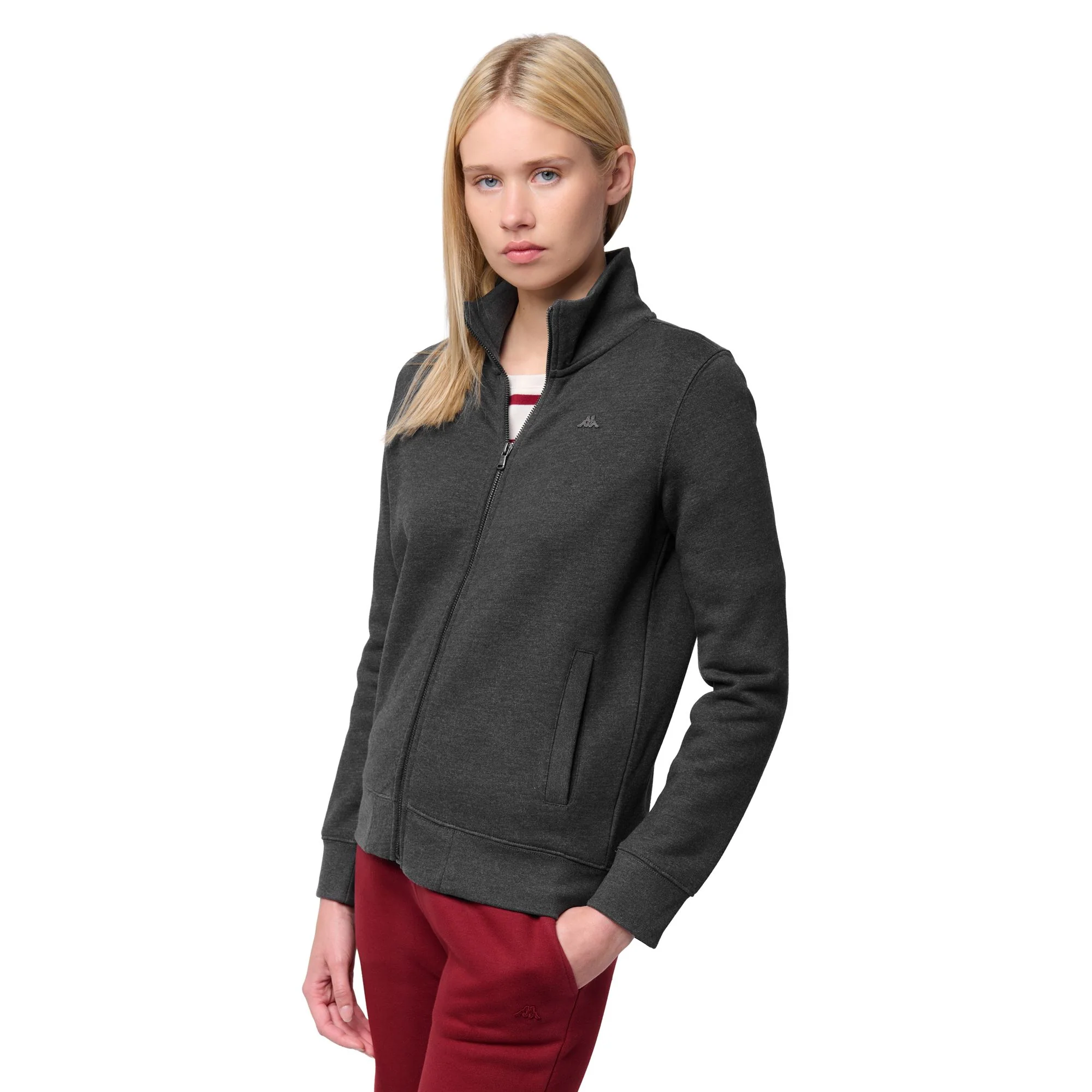 JANE BRUSHED - Fleece - Jacket - Woman - GREY CHARCOAL