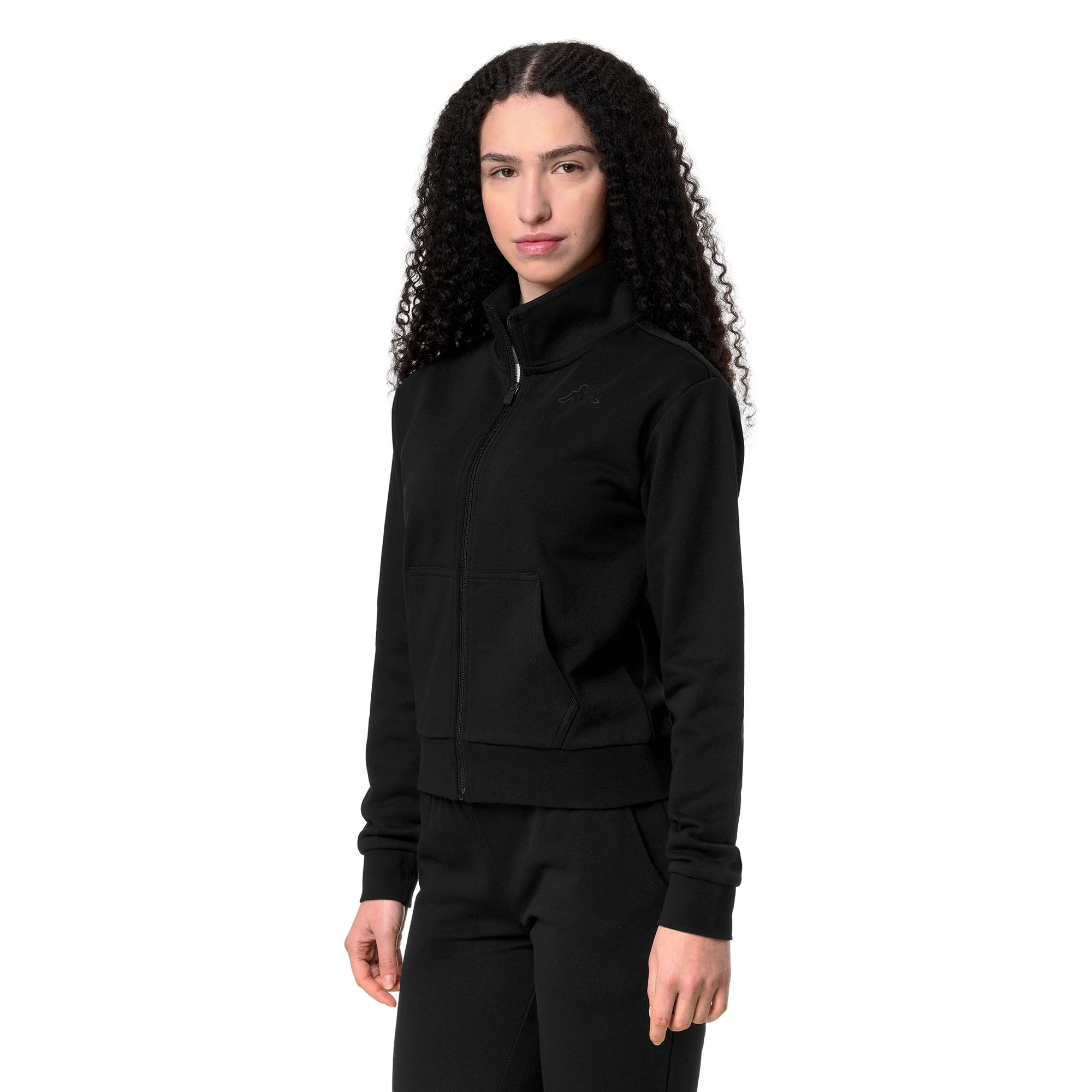 LOGO NUBE - Fleece - Jacket - Woman - BLACK