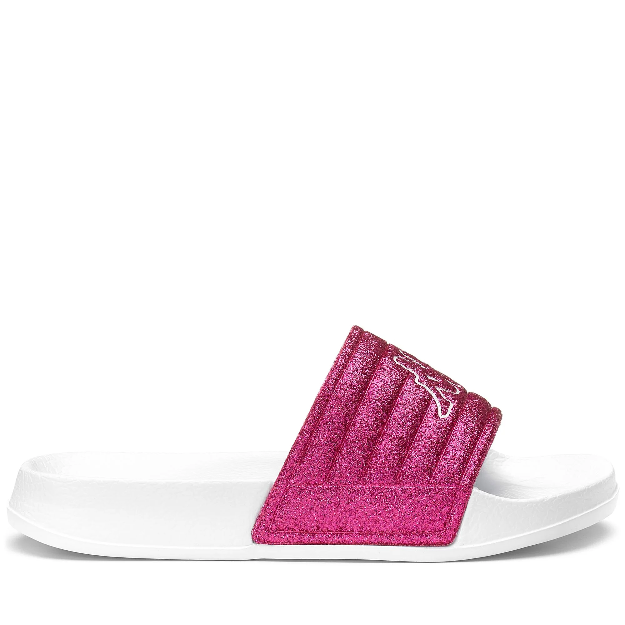 LOGO NOLES 4 KID - Flip-Flops - Stripe - Girl - WHITE-FUCHSIA GLITTER - Image 3