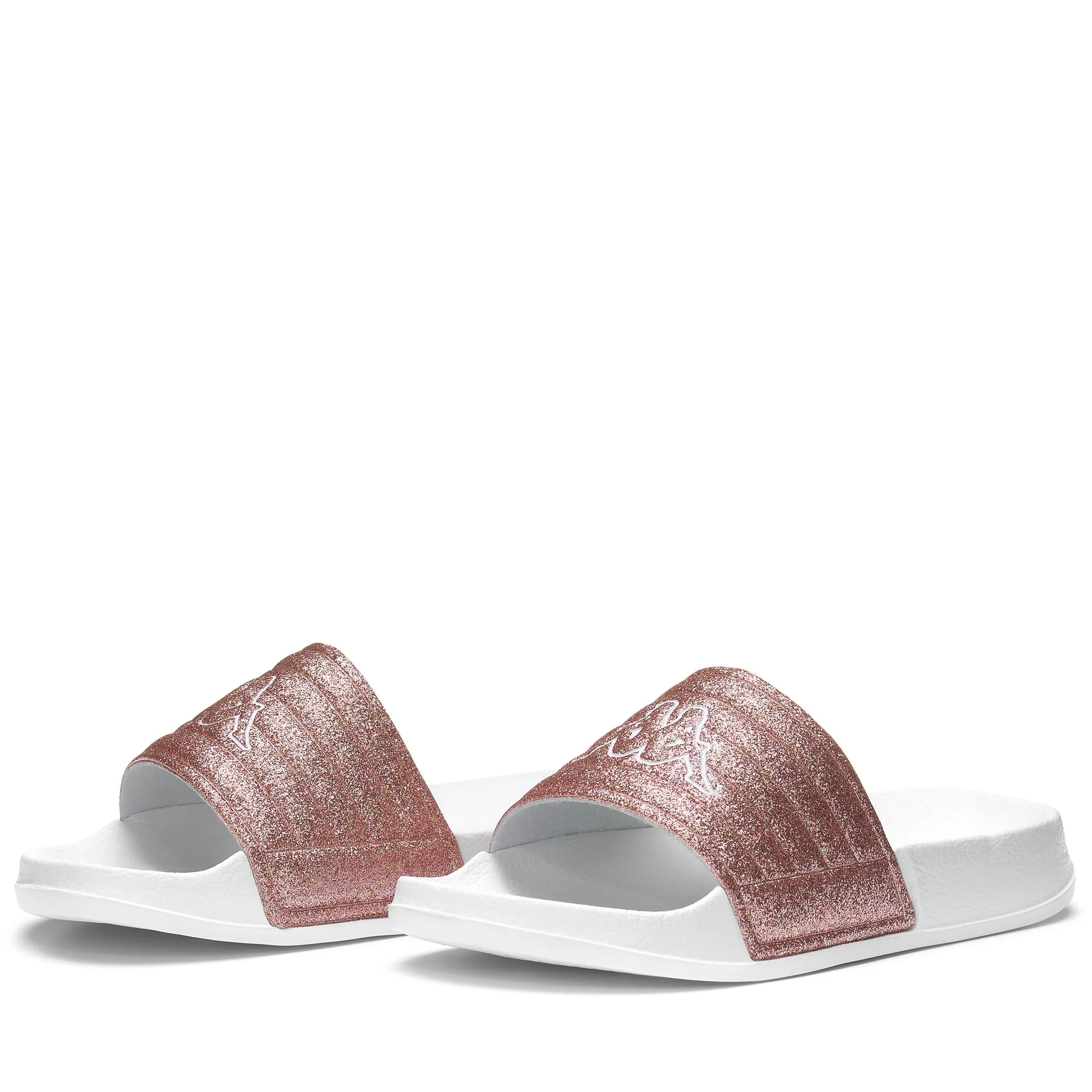 LOGO NOLES 4 KID - Flip-Flops - Stripe - Girl - WHITE-PINK GLITTER