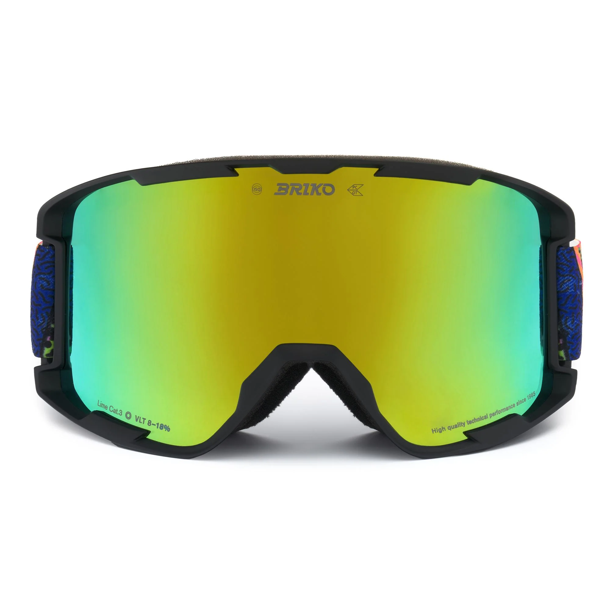 MARLO - Goggles - Ski Goggles - Unisex - Black Fantasy Lime-LIM3-Dune