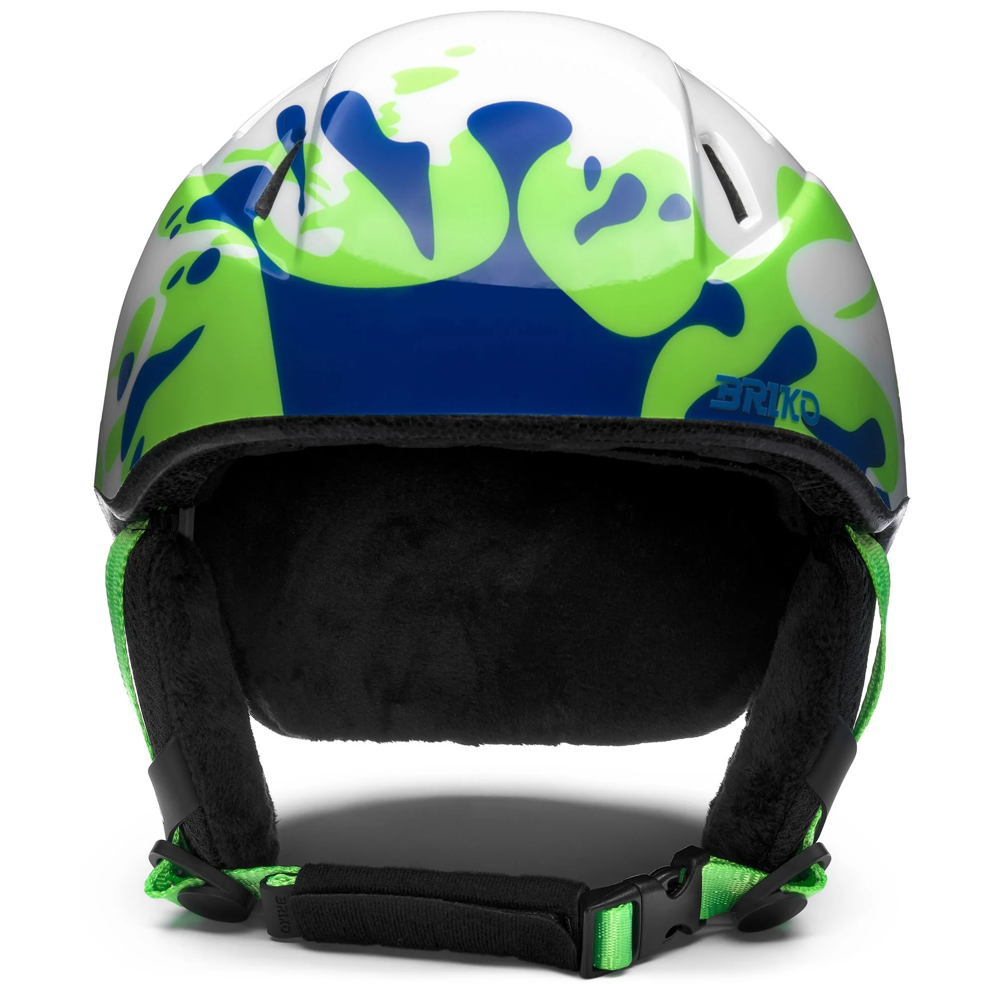 MAKALU GRAPHIK - Helmets - Helmet - Kid unisex - SHINY WHITE-NEON GREEN-ENDEAVOUR BLUE - Image 3
