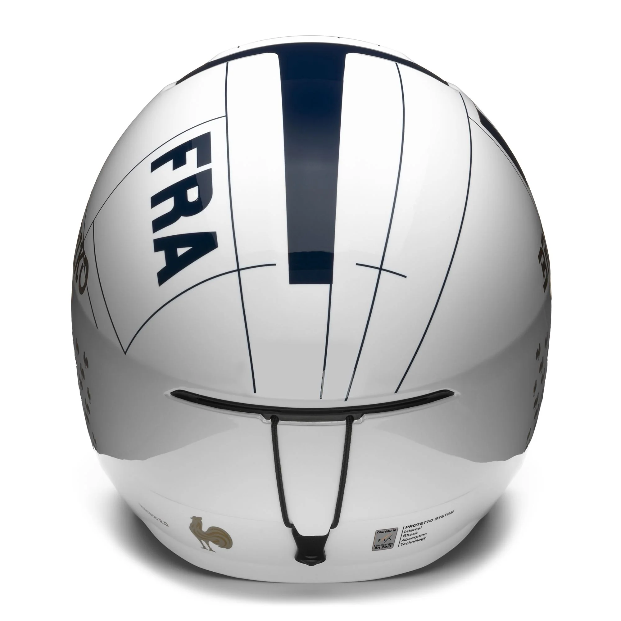 VULCANO 2.0 FRANCE - Helmets - Helmet - Unisex - Shiny White-Tangaroa Blue-Gold - Image 4