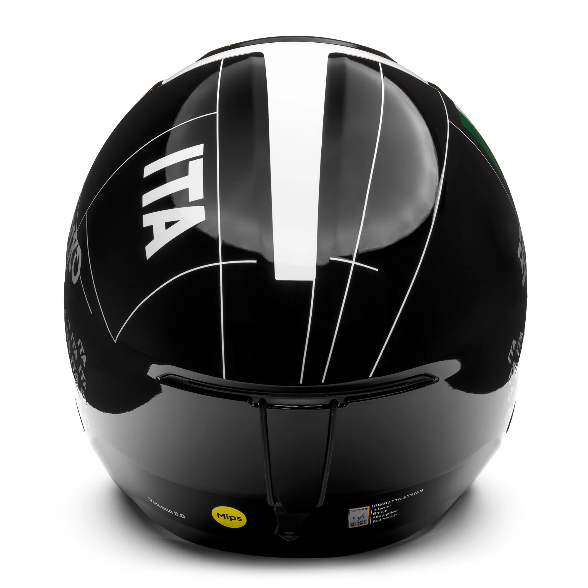 VULCANO 2.0 ITALIA MIPS - Helmets - Helmet - Unisex - Shiny Black-White - Image 4