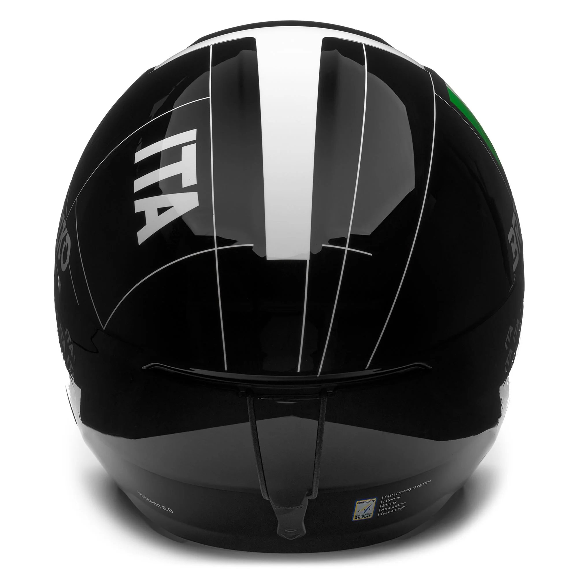 VULCANO 2.0 ITALIA - Helmets - Helmet - Unisex - Shiny Black-White - Image 4