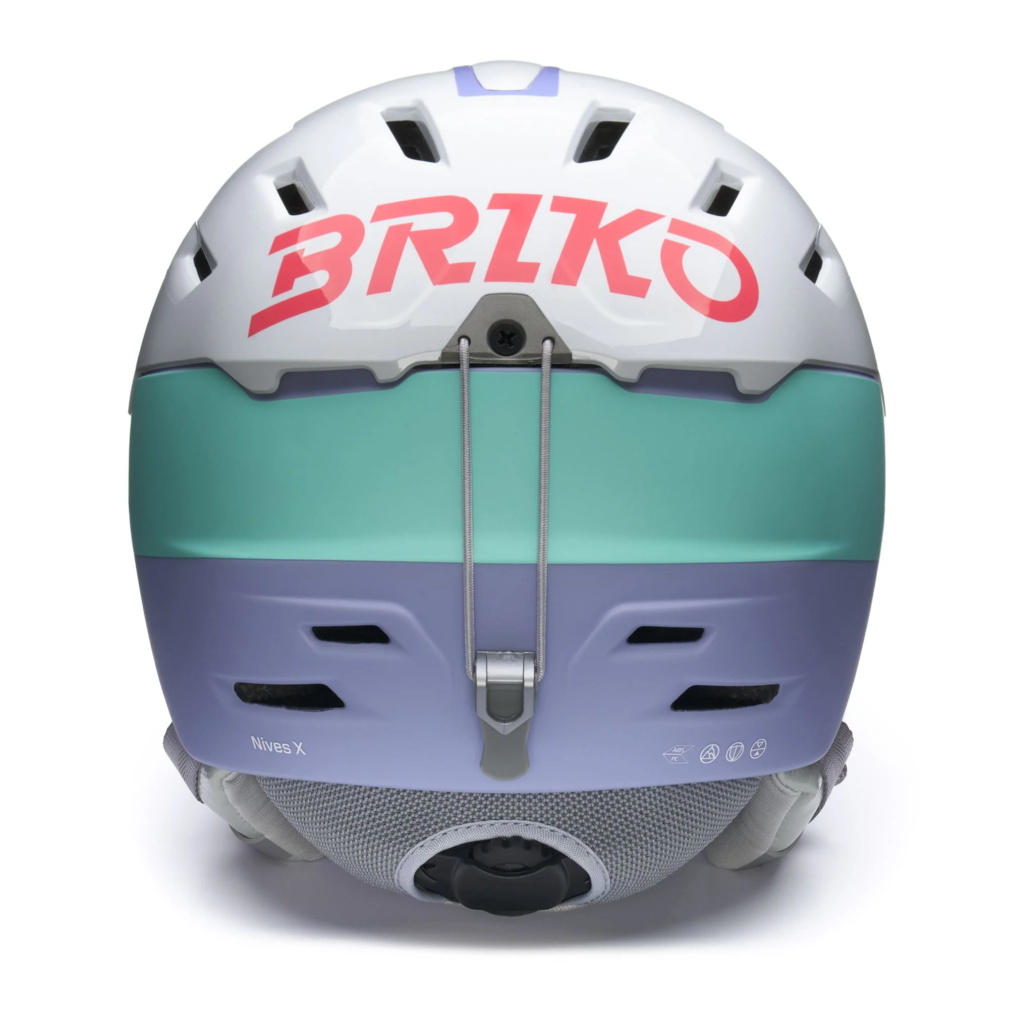 NIVES X - Helmets - Helmet - Woman - Shiny Matt White-Lavander Violet-Viking Green-Red-White - Image 4