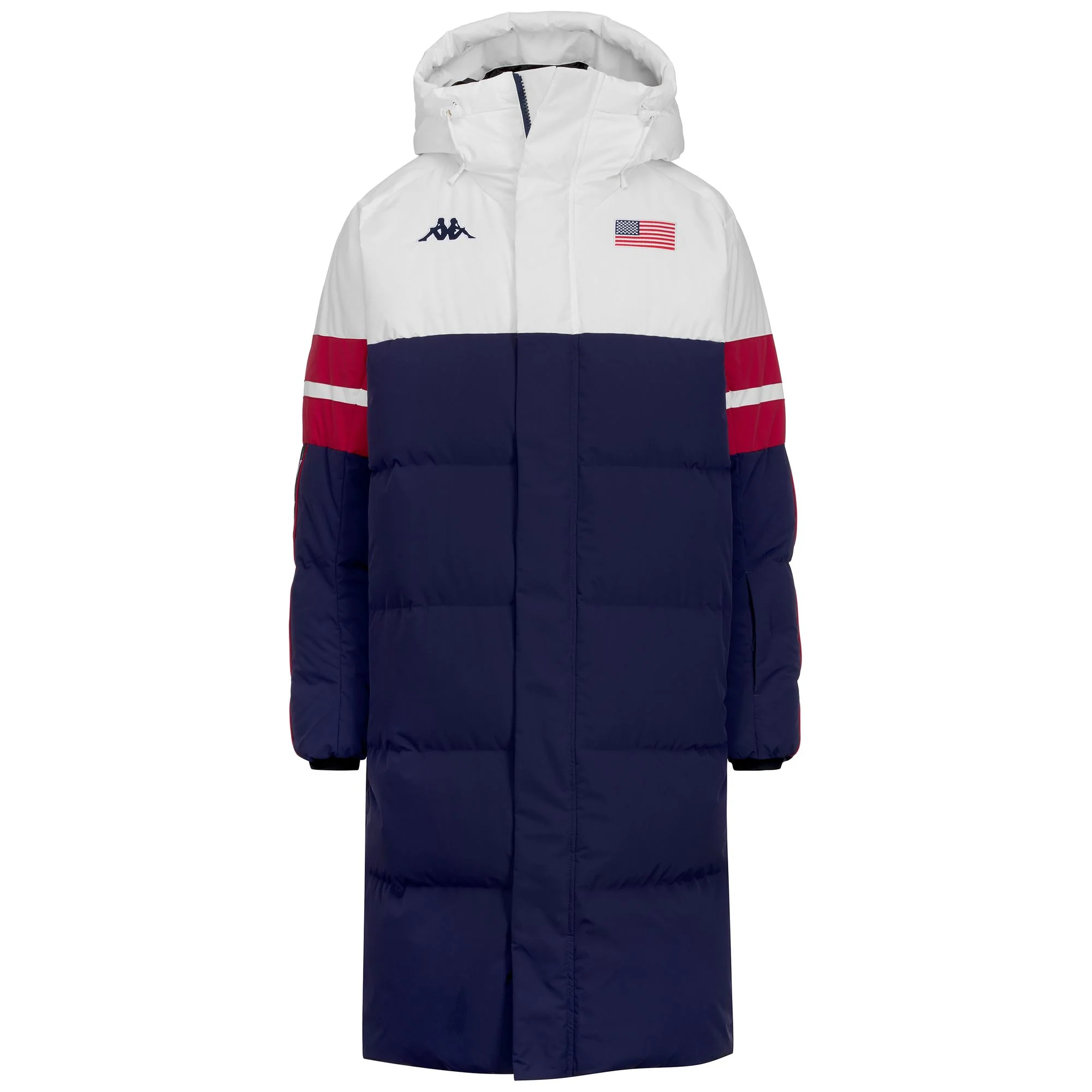 6CENTO 662B LONG USA - Jackets - Long - Unisex - BLUE CAVERN-RED TANGO-WHITE