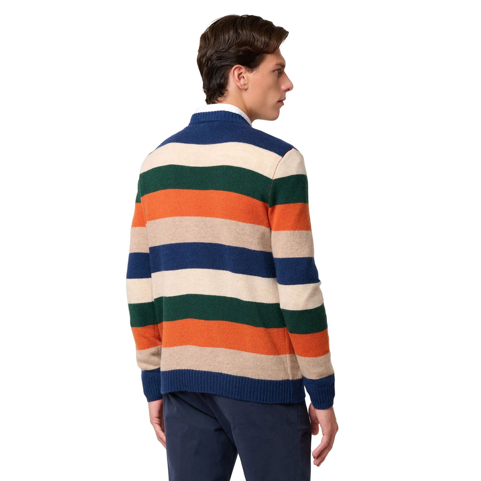 AGASSIE - KNITWEAR - Pull Over - Man - BLUE IRIS-BEIGE DK-ORANGE DK-GREEN JUNE-BEIGE CLAY - Image 5
