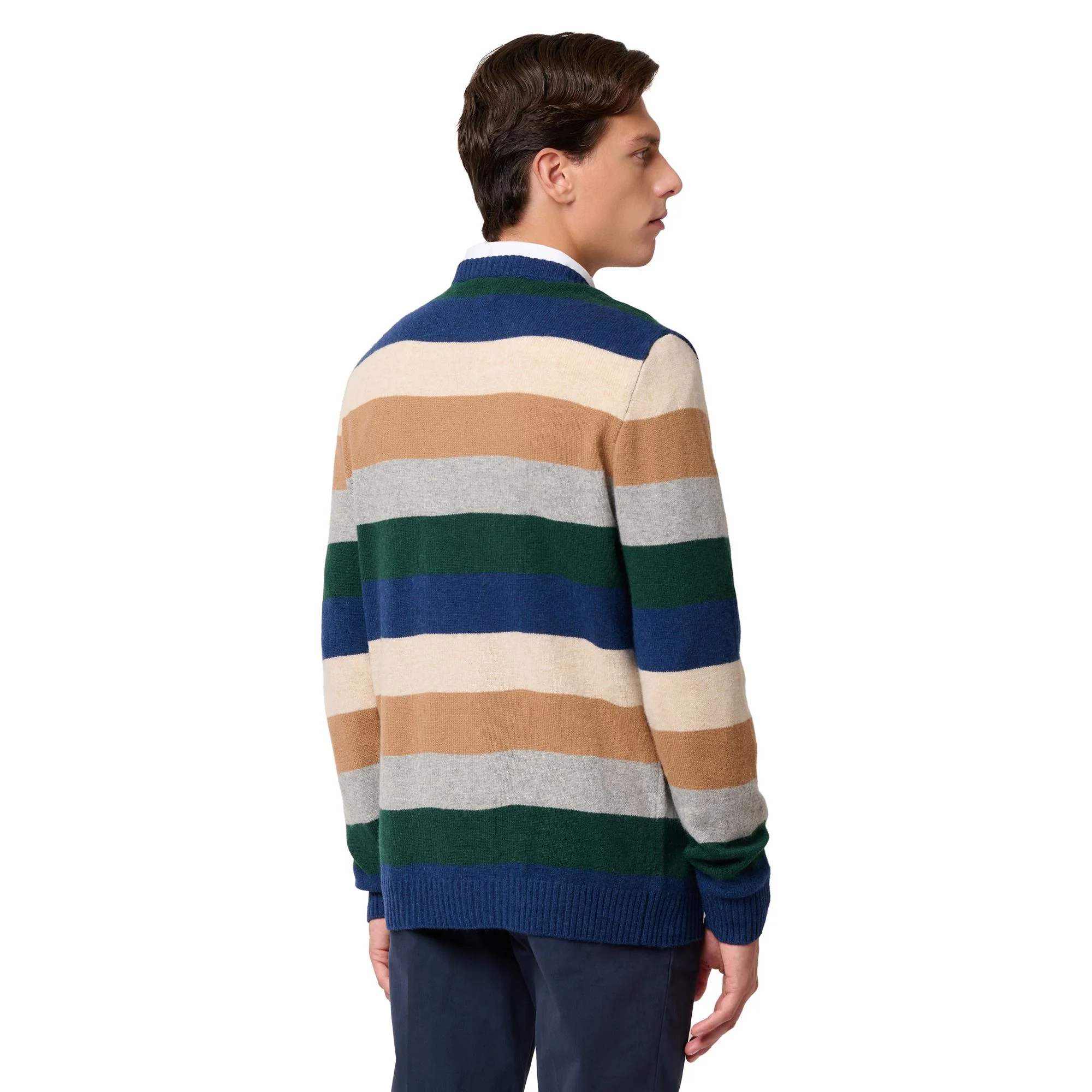 AGASSIE - KNITWEAR - Pull Over - Man - BLUE IRIS-GREEN JUNE-GREY FROST-BEIGE COFFEE-BEIGE CLAY - Image 5