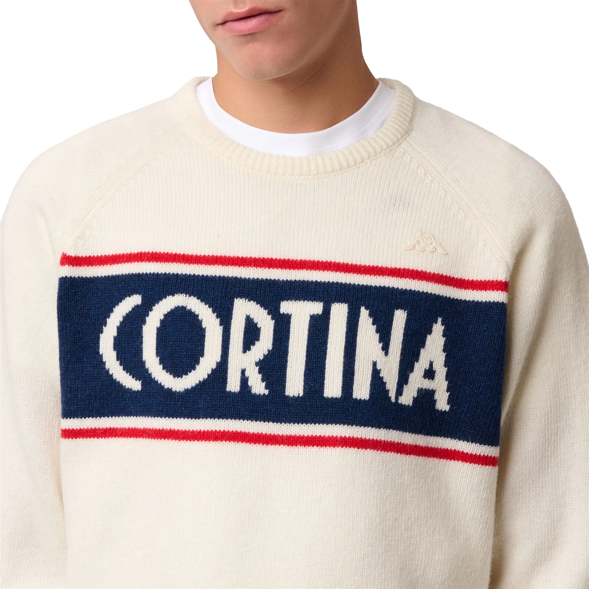 EROI KNIT CORTINA - KNITWEAR - Jumper - Man - WHITE NATURAL-BLUE-RED - Image 6