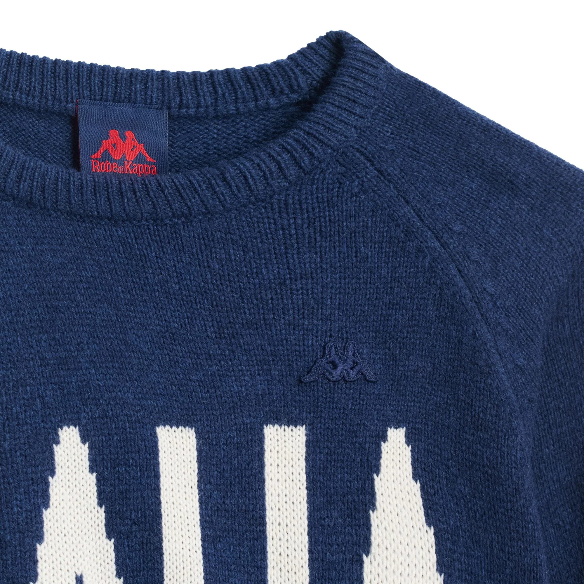 EROI KNIT ITALIA - KNITWEAR - Jumper - Man - BLUE IRIS-WHITE NATURAL - Image 4