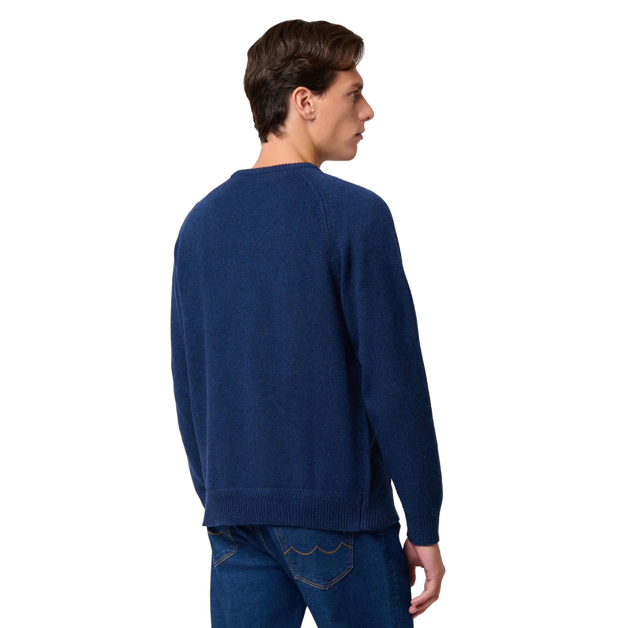 EROI KNIT ITALIA - KNITWEAR - Jumper - Man - BLUE IRIS-WHITE NATURAL - Image 5