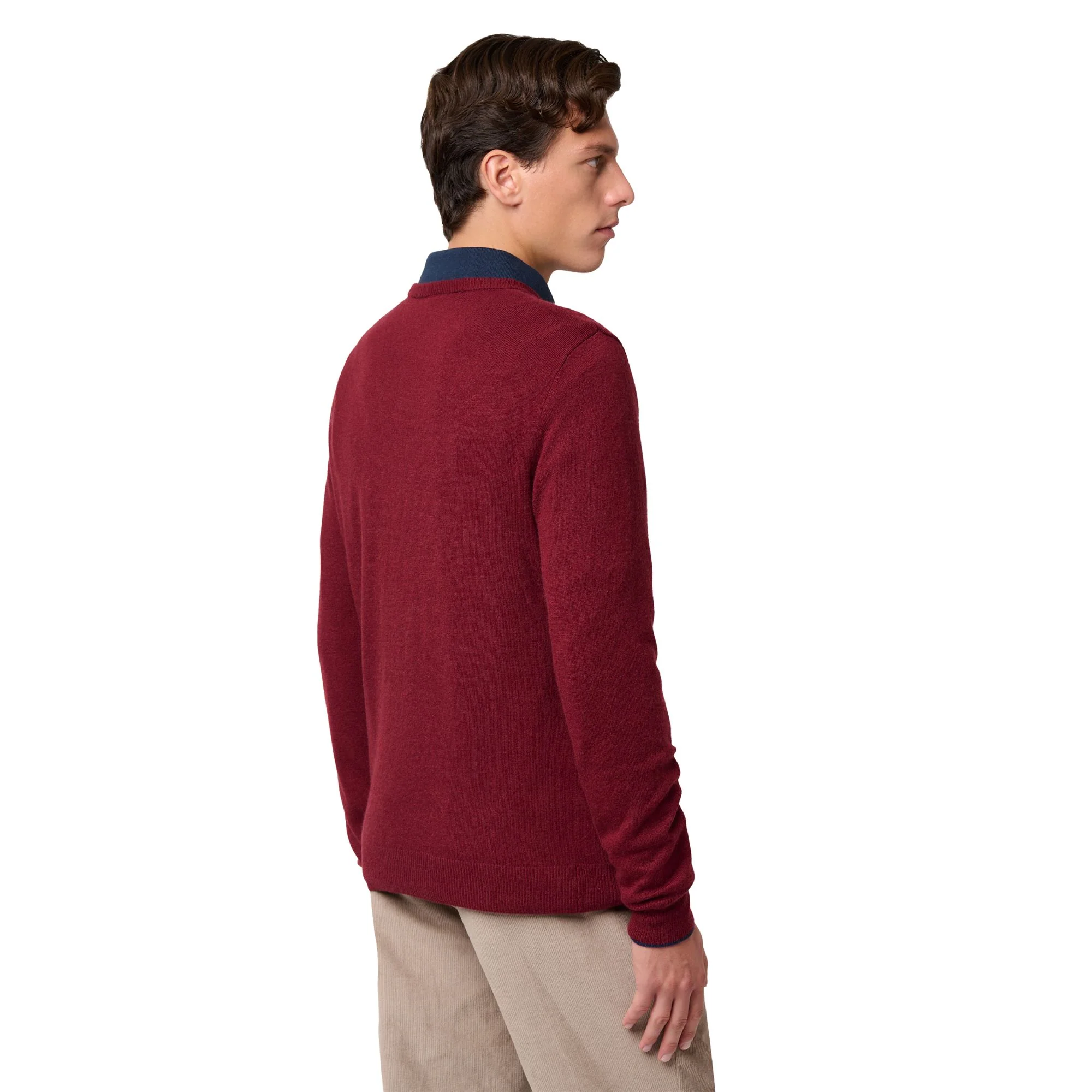 GRAVER - KNITWEAR - Pull Over - Man - RED POMEGRANATE-BLUE IRIS - Image 5