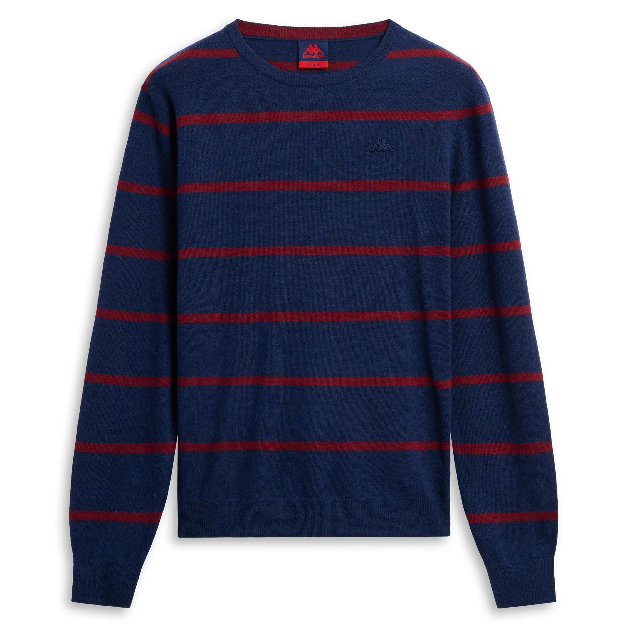 GROS - KNITWEAR - Pull Over - Man - BLUE IRIS-RED POMEGRANATE - Image 2