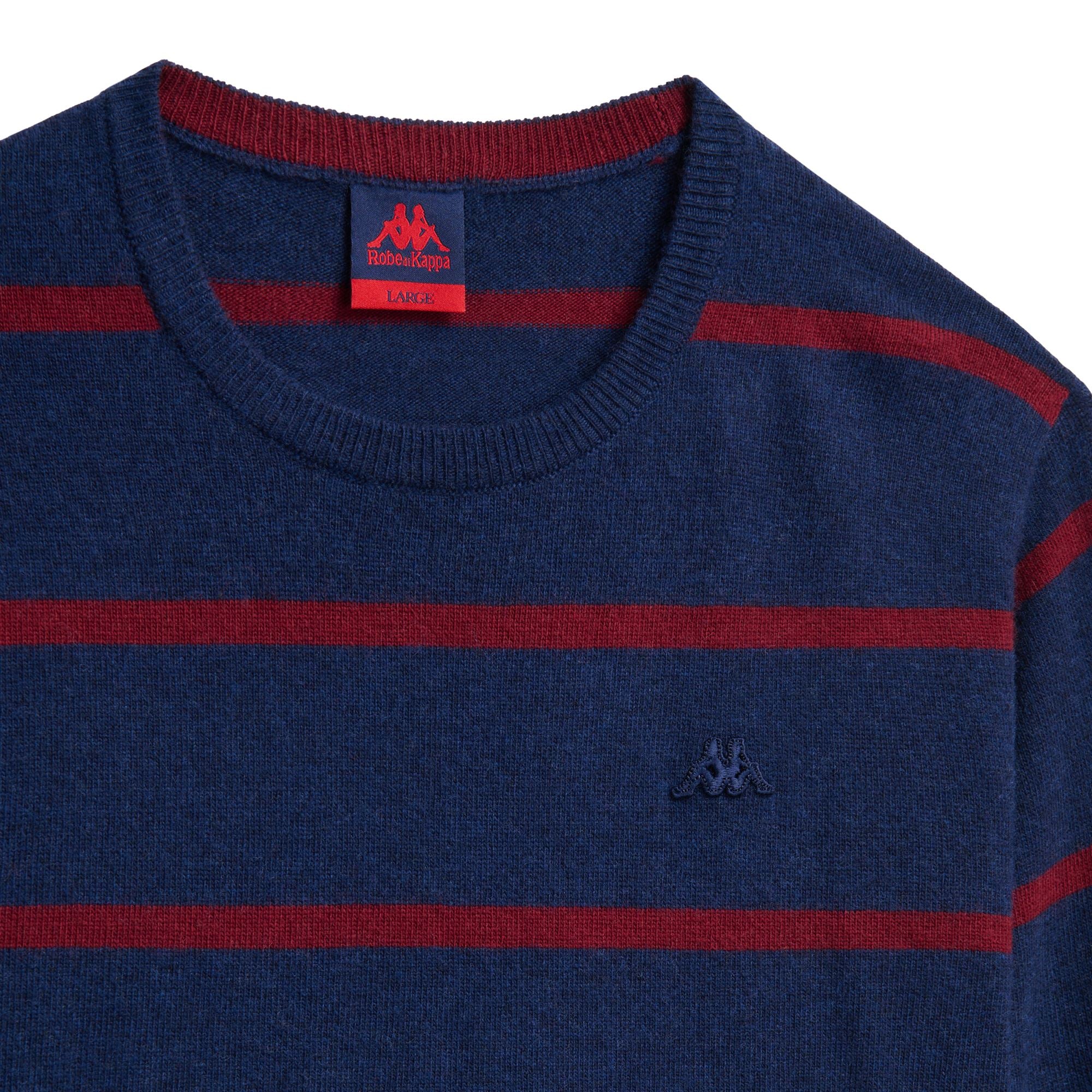 GROS - KNITWEAR - Pull Over - Man - BLUE IRIS-RED POMEGRANATE - Image 4