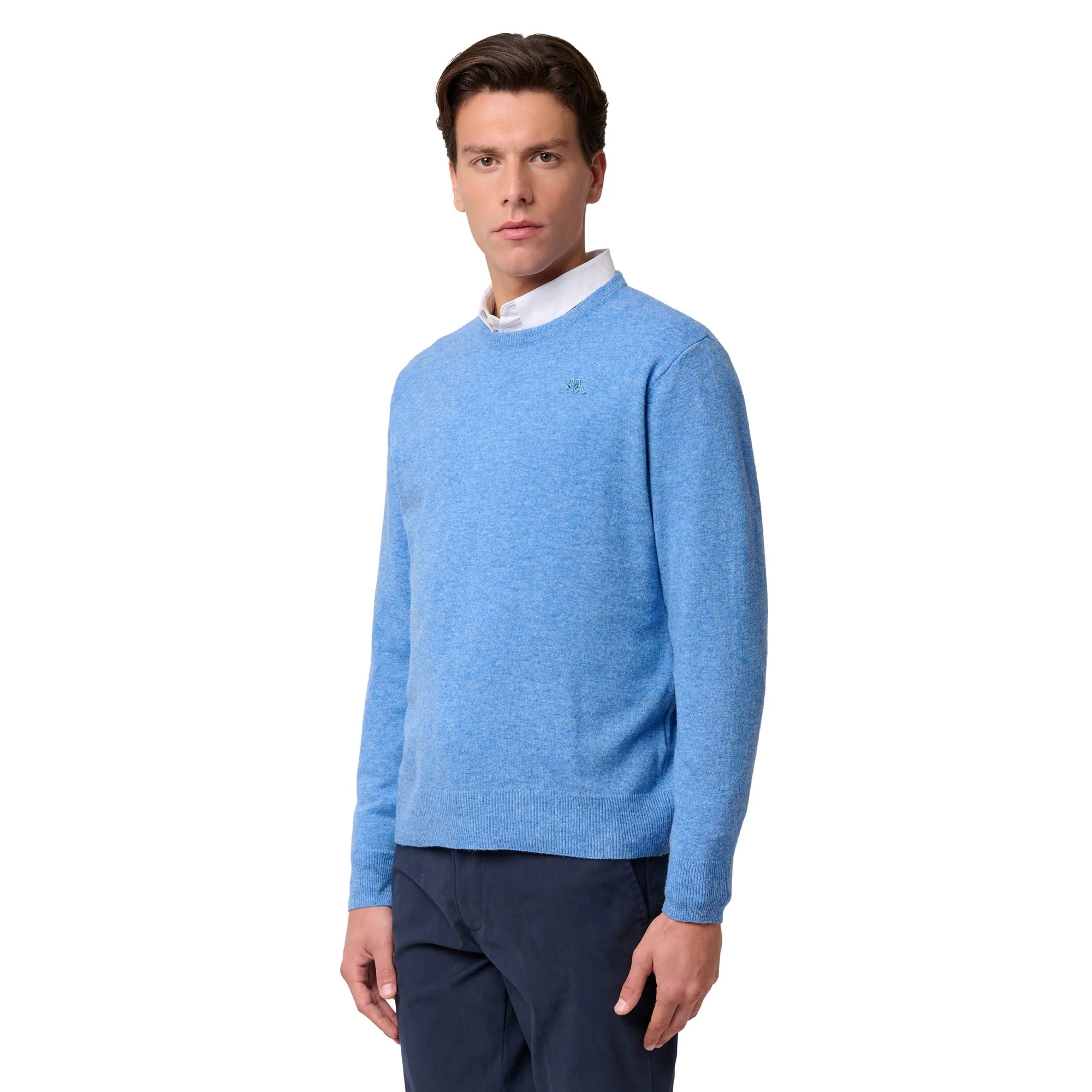LAMB BIMBEREKE - KNITWEAR - Pull Over - Man - BLUE SMOKED