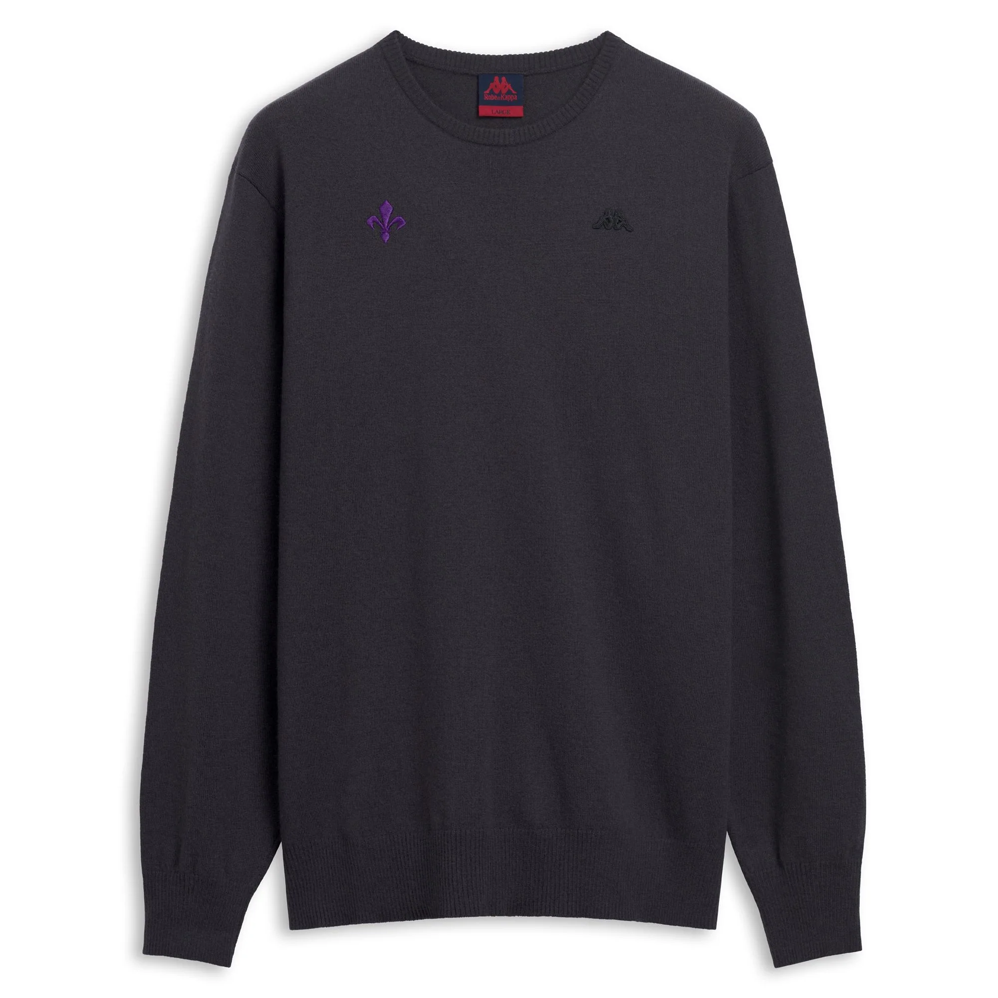 LEILO FIORENTINA - KNITWEAR - Pull Over - Man - BLACK GREYISH-VIOLET INDIGO