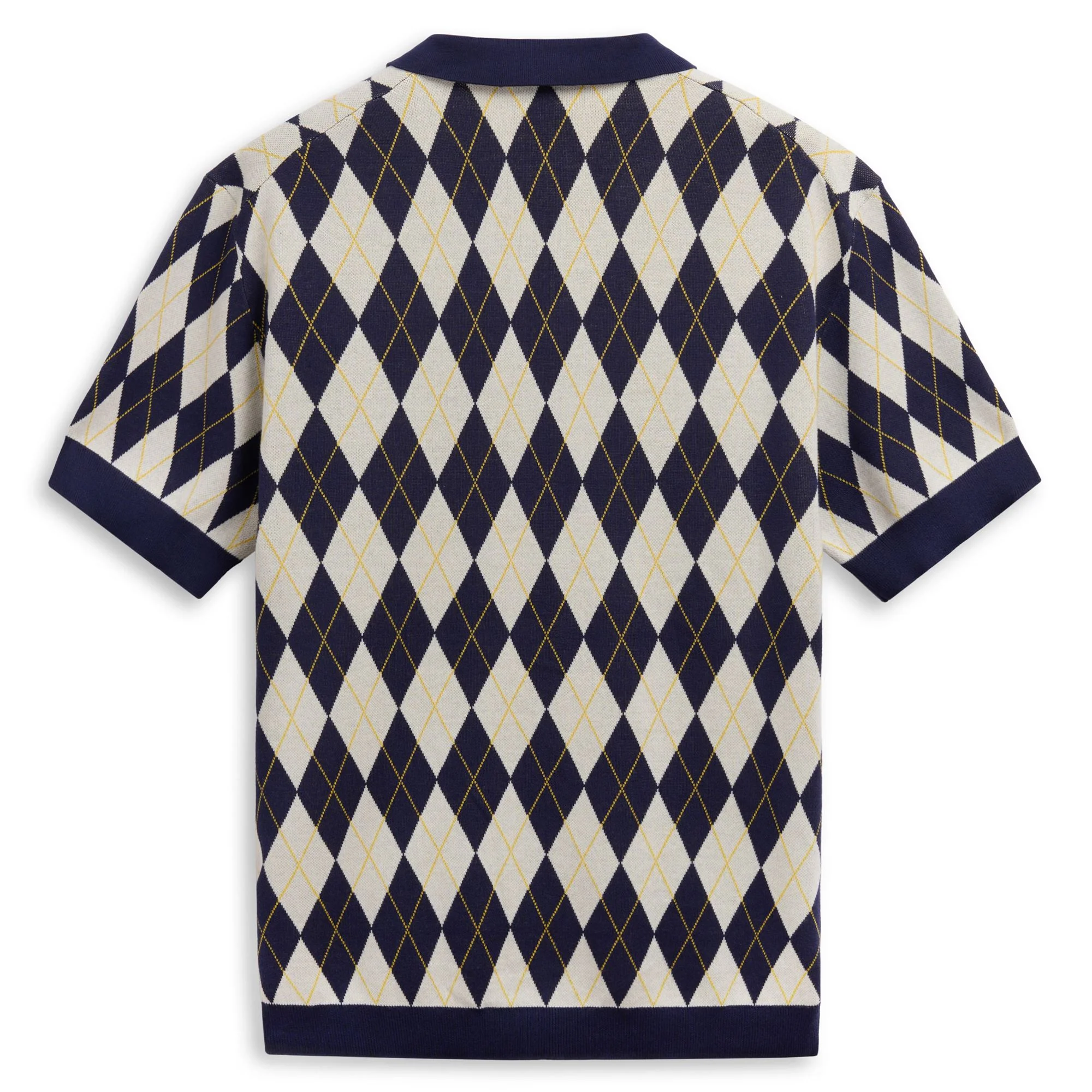 ROBE GIOVANI ARGYLL - KNITWEAR - Polo - Man - WHITE MASTICE-BLUE MARINE-YELLOW CHROME - Image 2