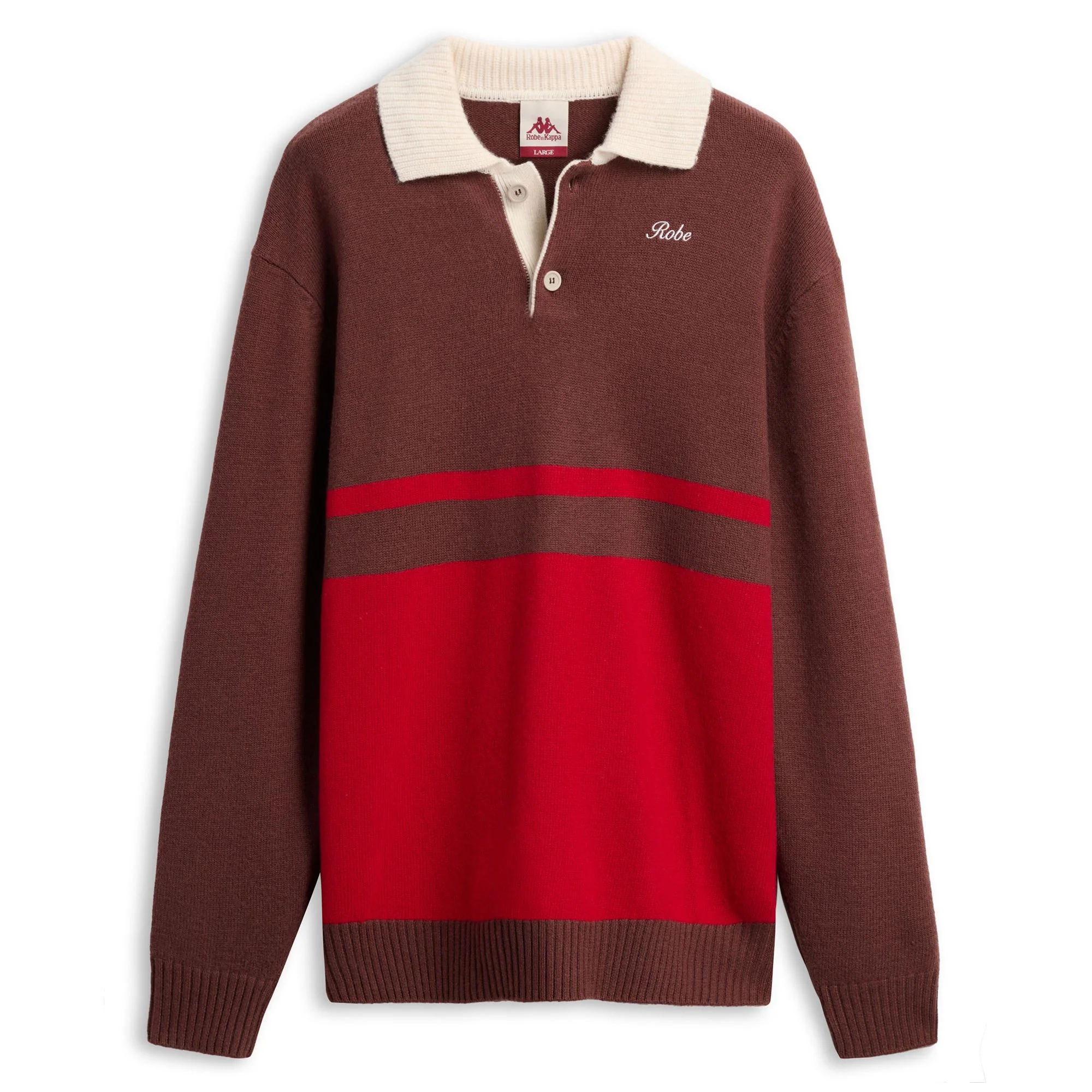 ROBE GIOVANI LUSAKA - KNITWEAR - Polo - Man - BROWN LAB-RED CHERRY-BEIGE NATURAL