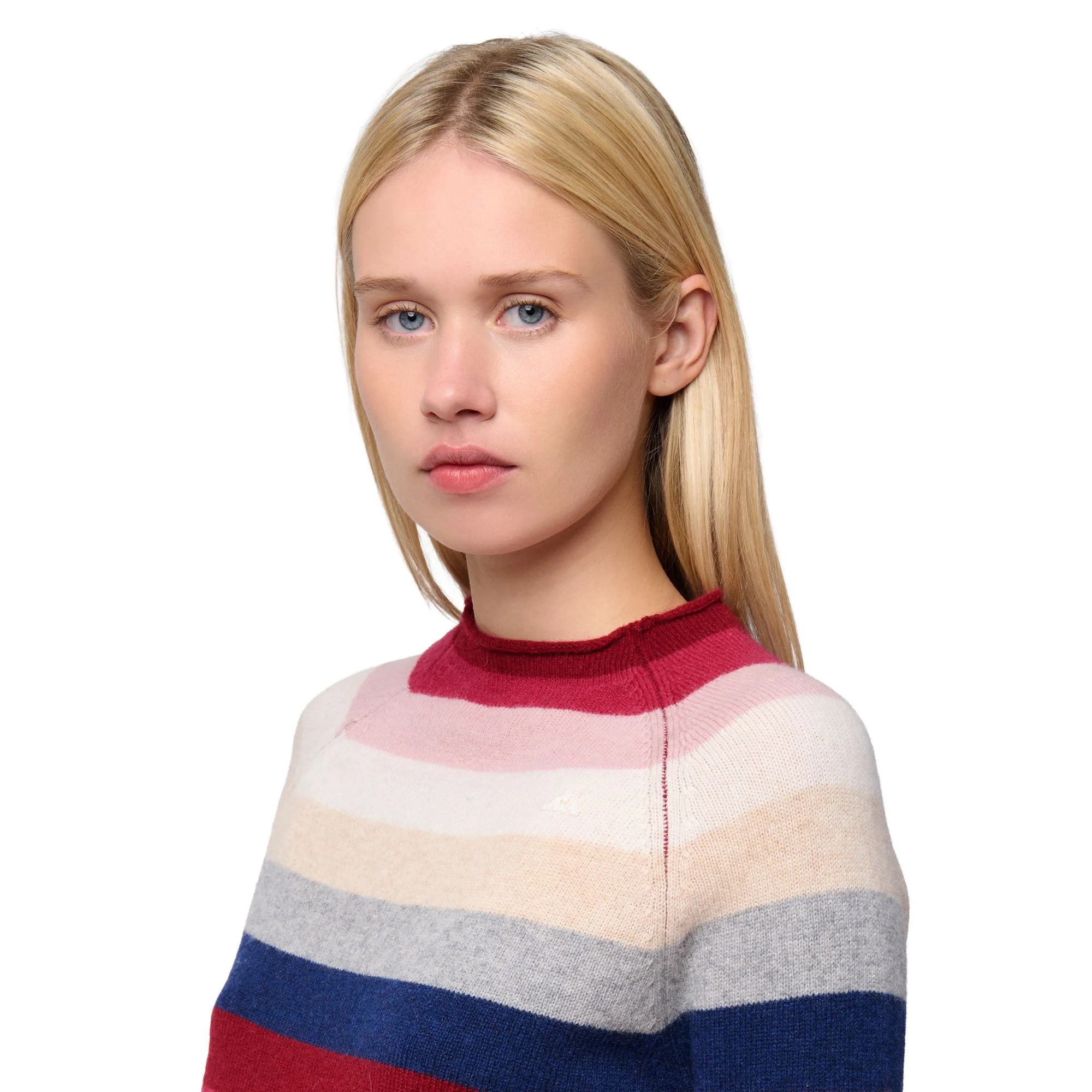 HILARY - KNITWEAR - Pull Over - Woman - RED POMEGRANATE-RED DK-PINK ZEPHYR-WHITE NATURAL-BEIGE CLAY-GREY FROST-BLUE IRIS - Image 5
