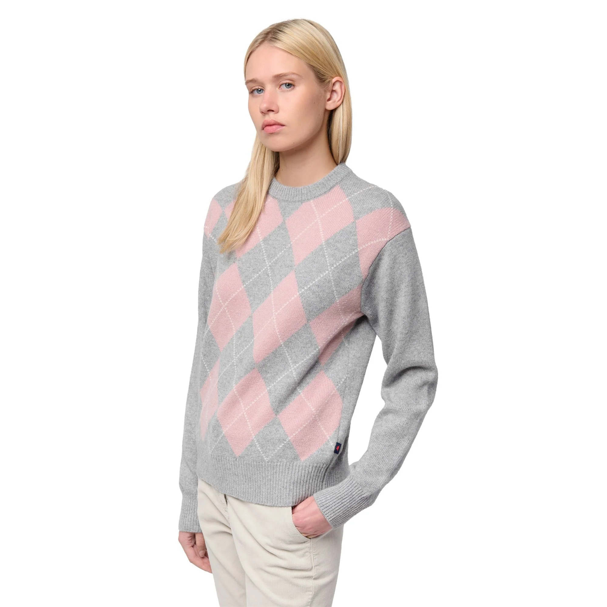HILMA - KNITWEAR - Jumper - Woman - GREY FROST-PINK ZEPHYR-WHITE NATURAL