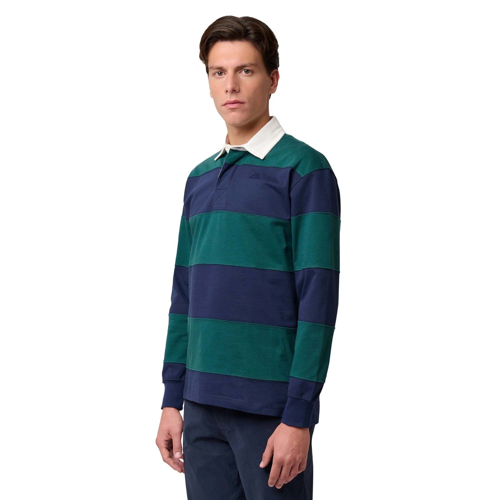 NEW CASPER - La polo Robe di Kappa - Polo - Man - BLUE IRIS-GREEN JUNE